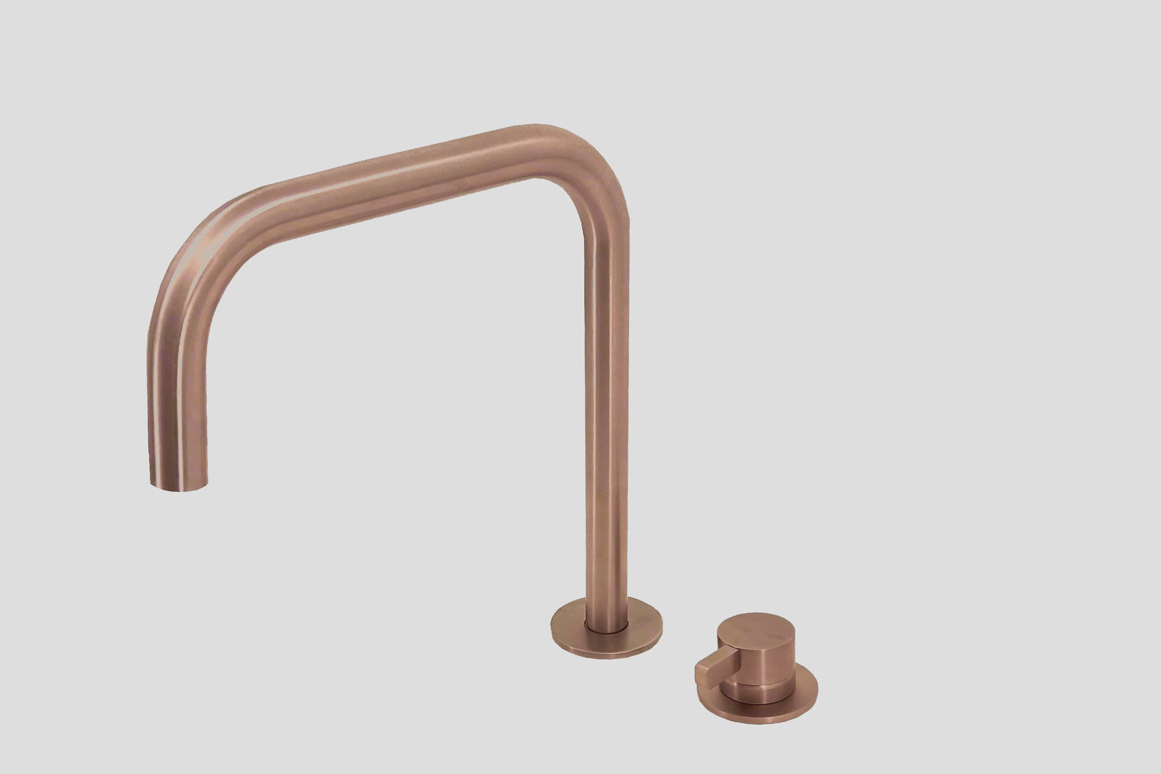 Lagoo Como Wastafelmengkraan 2-gats m. draaibare rechte uitloop medium CM1230BK Brushed Copper PVD