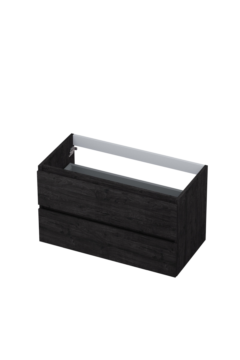 INK onderk. 2 laden greepl. met houten keerlijst 1257138 Houtskool eiken H520xB900xD450