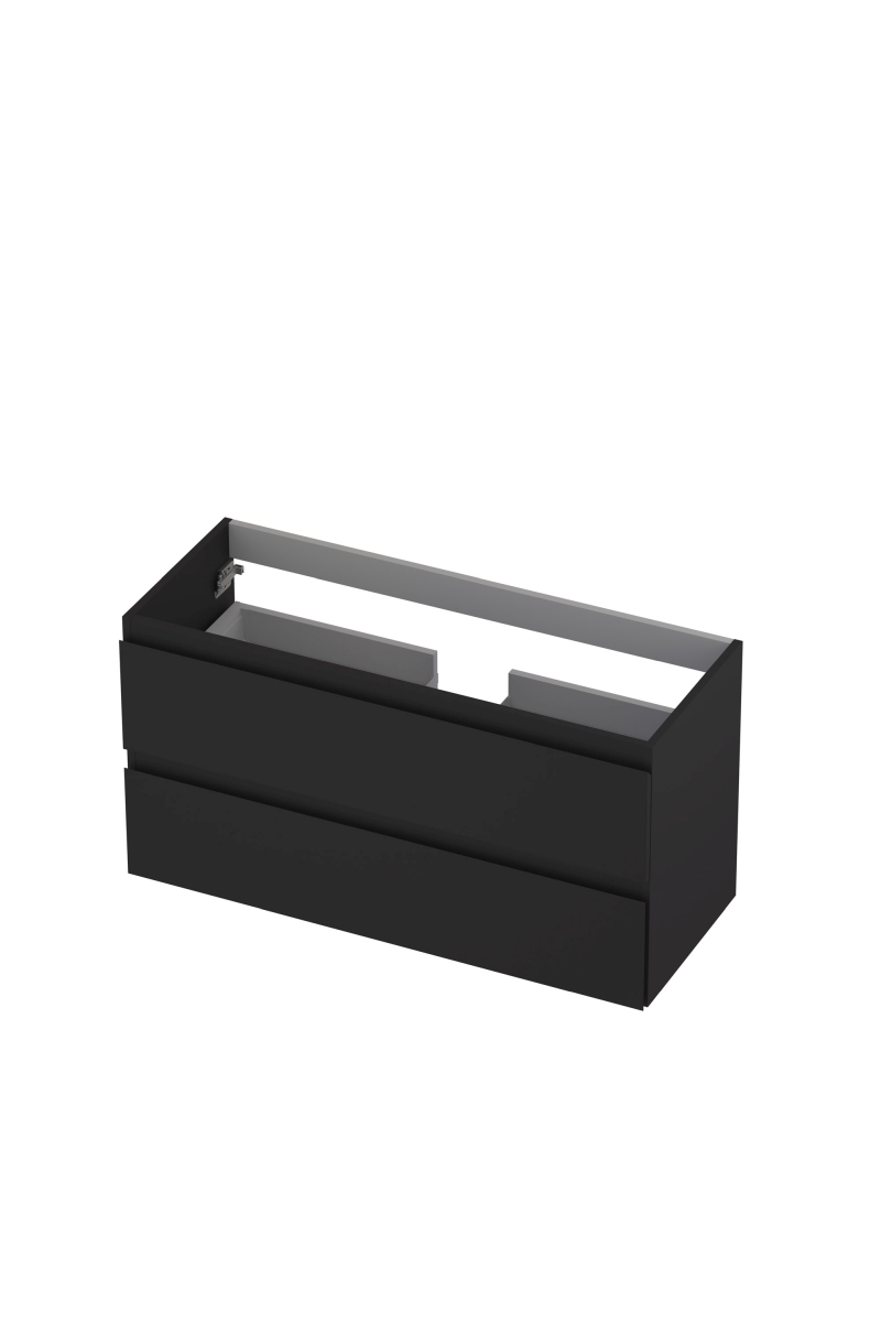INK onderk. 2 laden greepl. gelakt 1241026 Mat zwart H520xB1000xD400