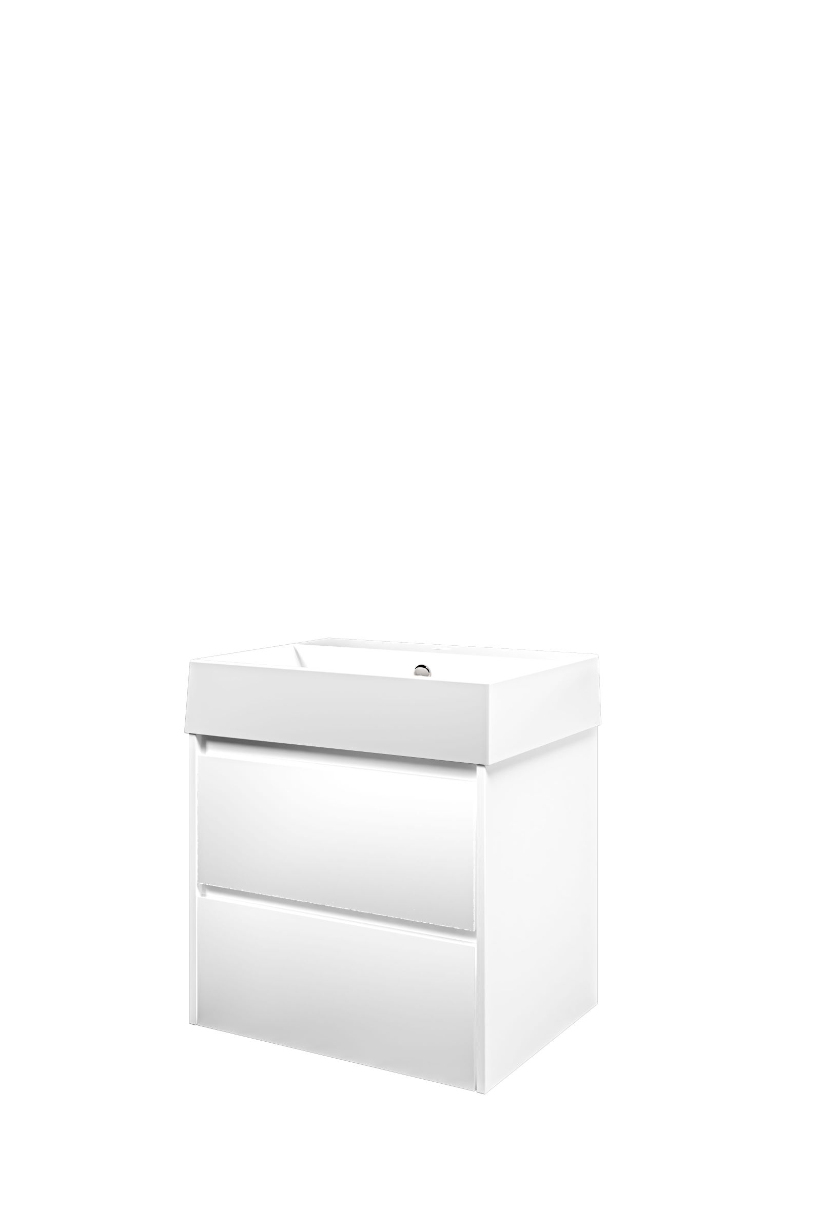 Proline set porselein Loft wast. met 1 krgt. en onderk. sym. 1815415 Mat wit/Glans wit H620xB600xD460