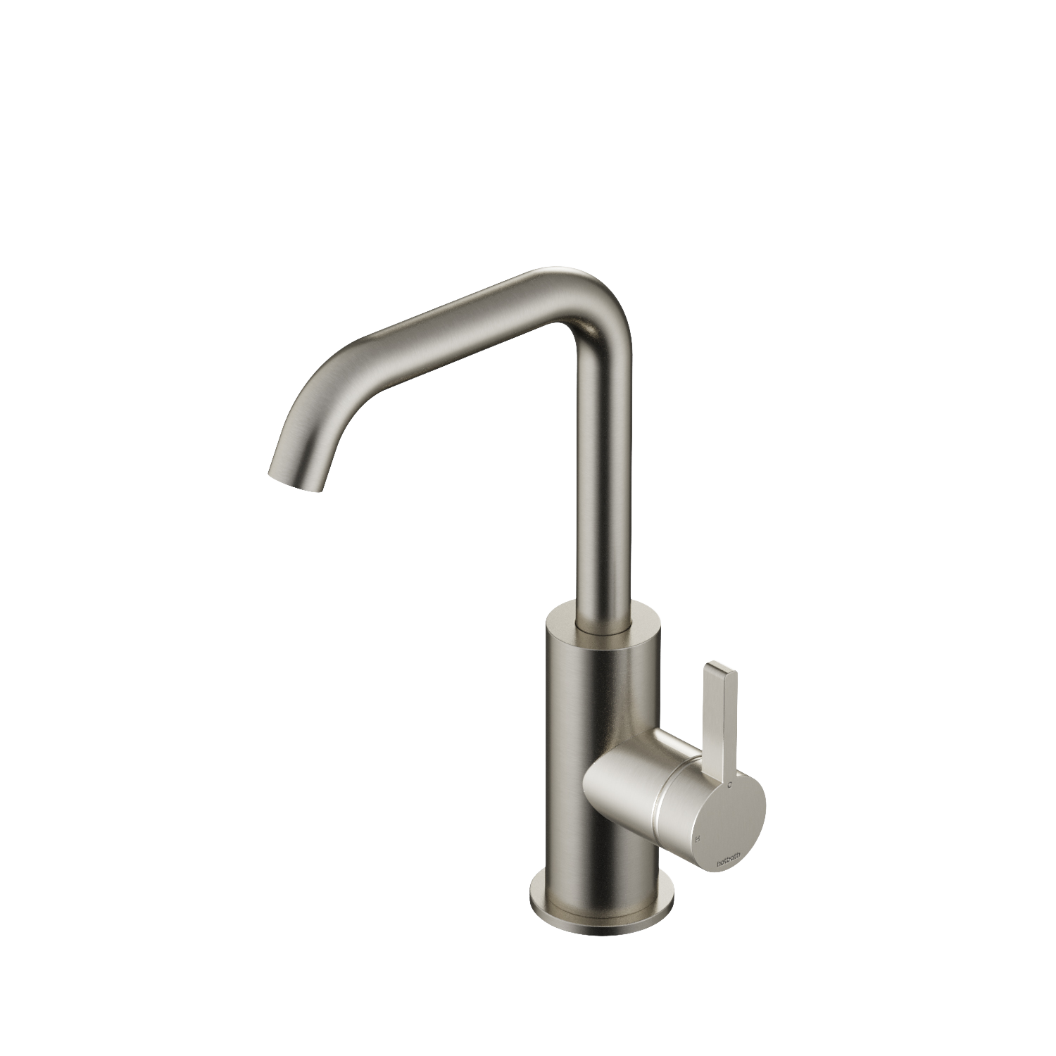 Hotbath Ace wastafelmengkraan m. drabare uitloop zonder waste AC004GN Geborsteld Nikkel