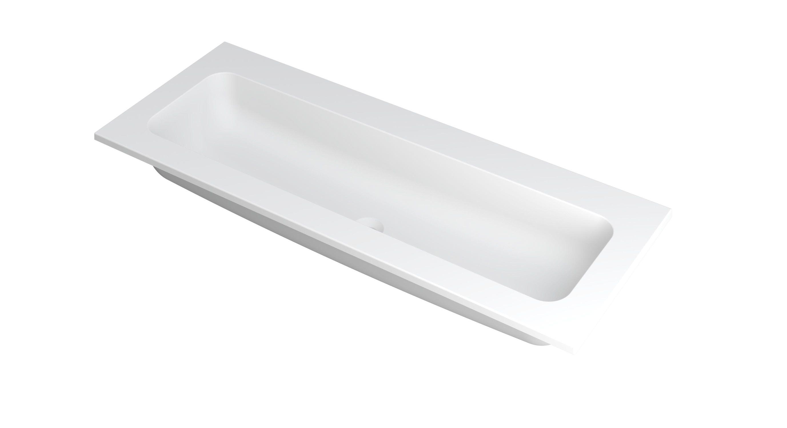 INK Faktor wast. polystone centraal z. krgt. 3407220 Mat wit H15xB1200xD450