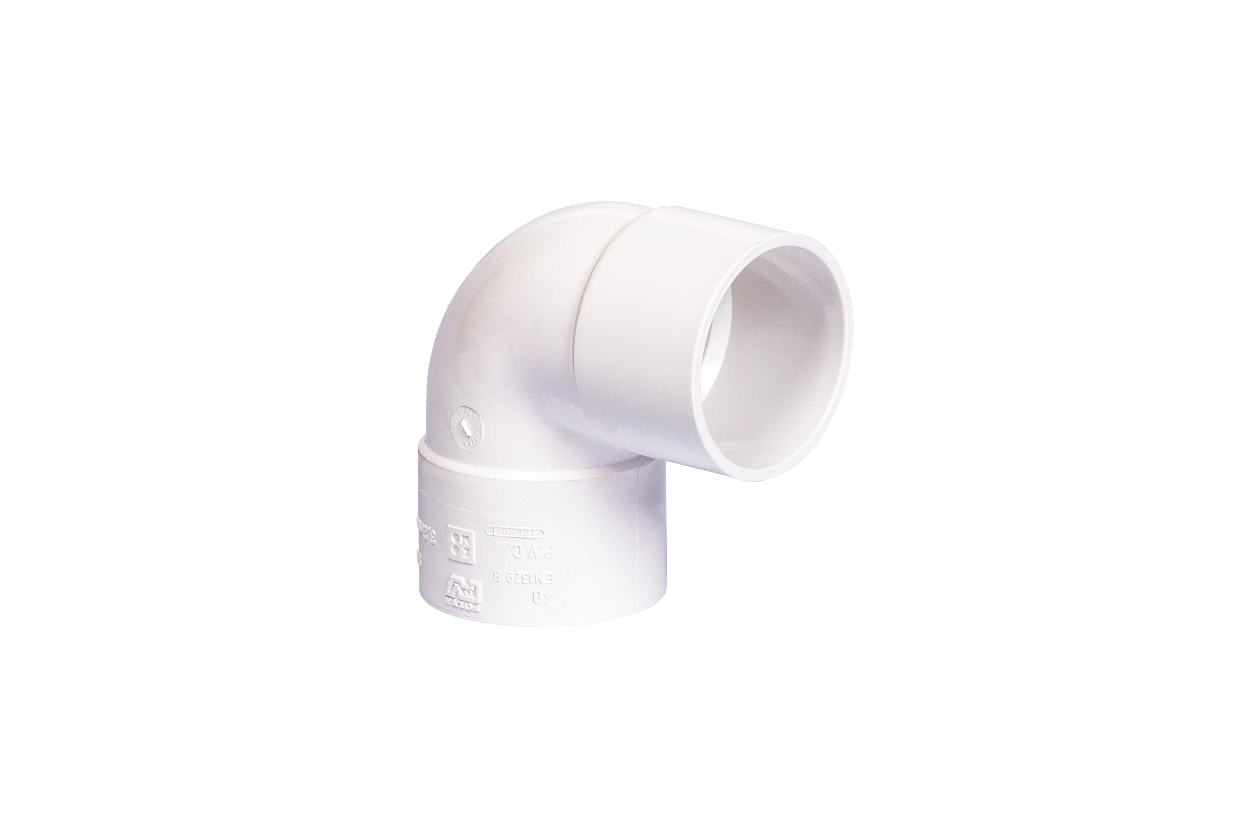 Lijm bocht 90G  40 m/m WIT 1196900584