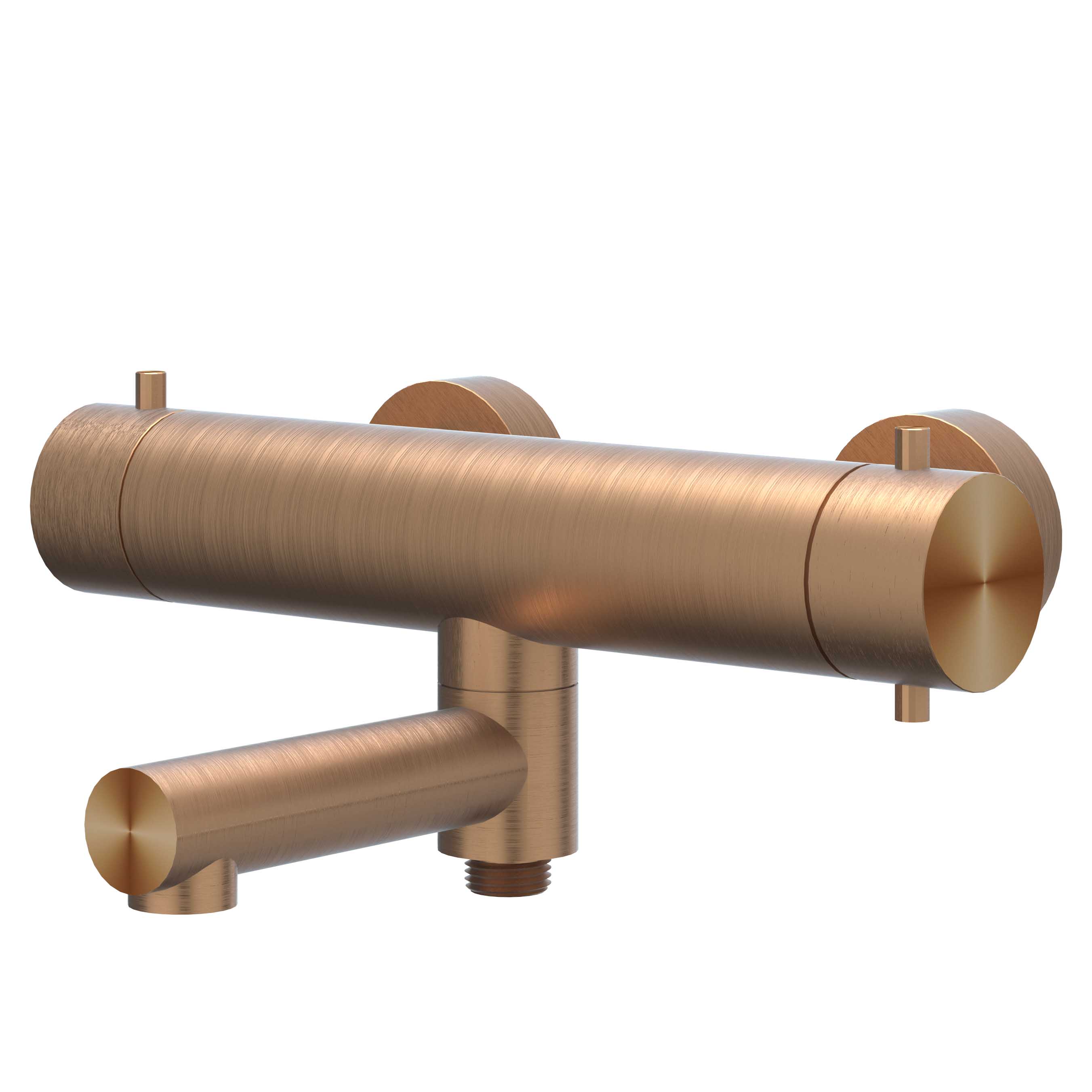 IVY Concord Badtherm.kraan opbouw m/wegdraaibare baduitloop m/omstel 6301013 RVS316 gebr. mat koper PVD