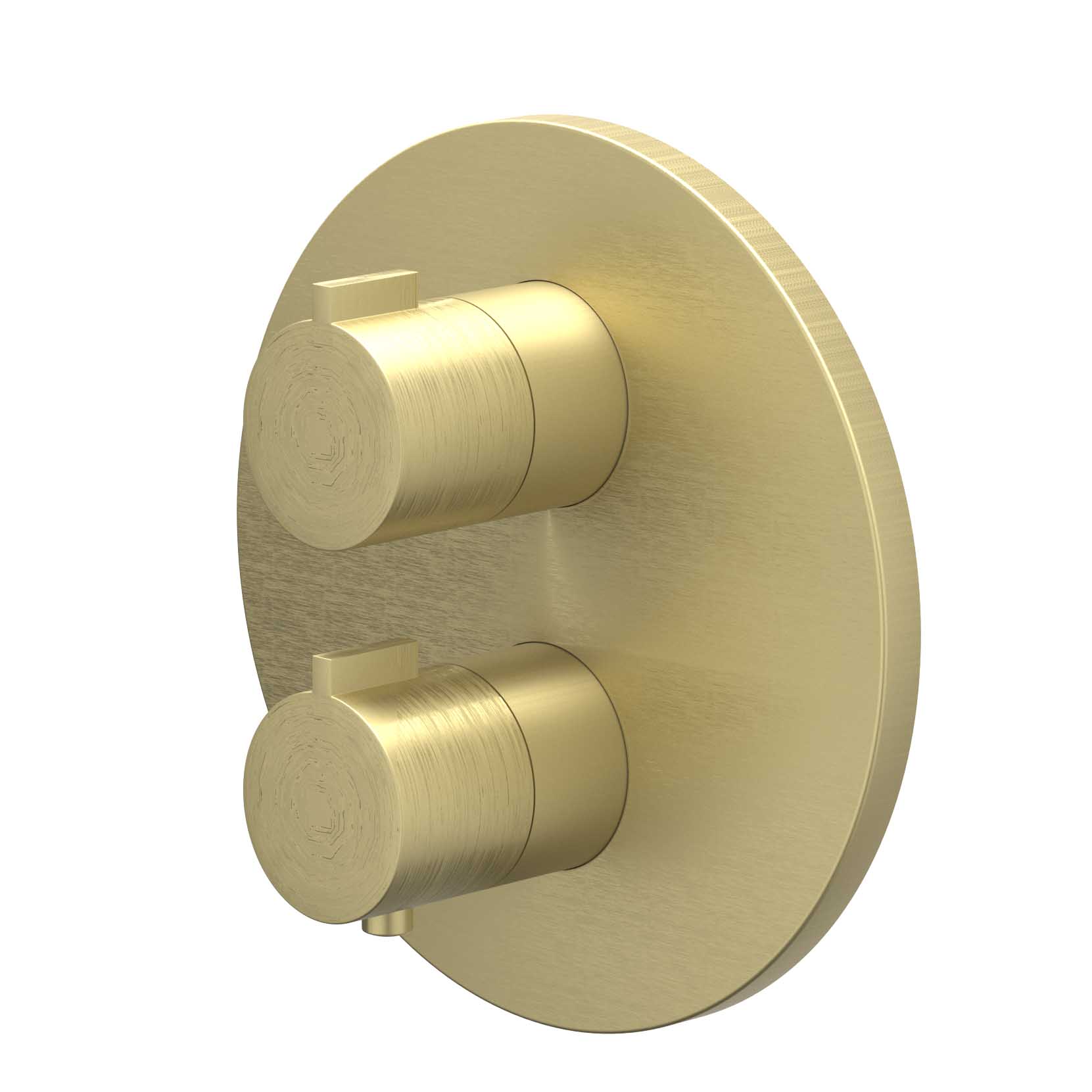 IVY Pact Afbouwdeel inbouwthermostaat met 2-weg stop-omstel 6202154 gebr. mat goud PVD