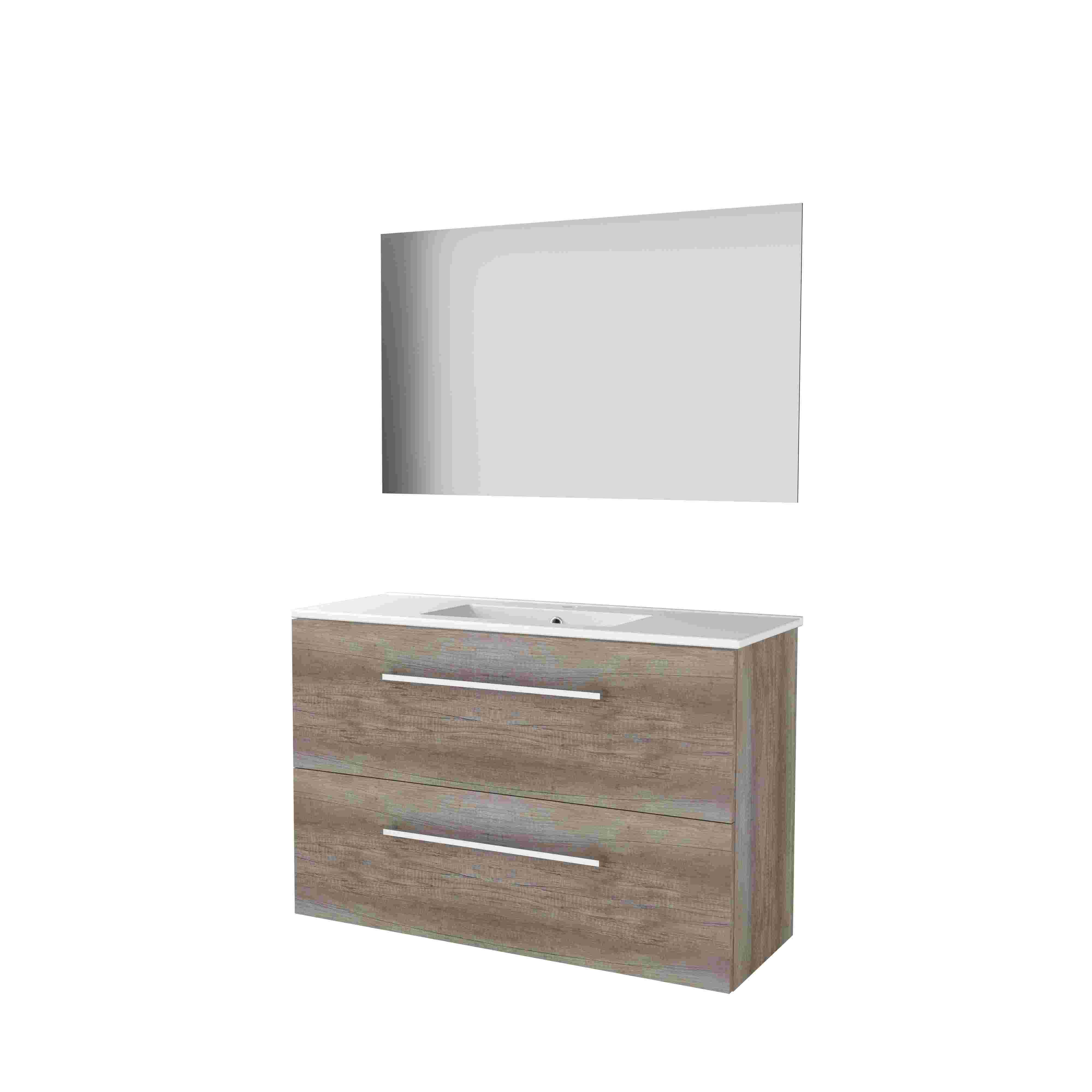 Basic Ultimate 39 onderk. m. gr. incl. 2 la + pors. wast. incl. 1 krgt. incl. spg. m. LED ind. o+b B1000xD390 Scotch Oak / 1813734