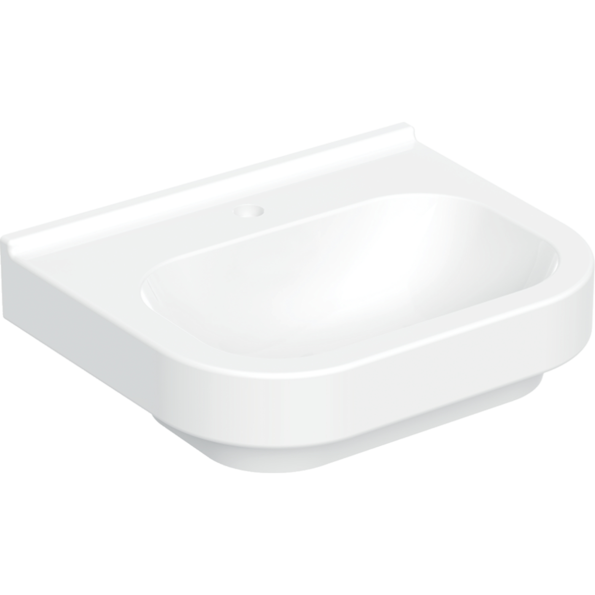 Geberit 300 Basic wastafel 55x44.5cm m.krgt. z.overl. S8300210001G Wit Tect