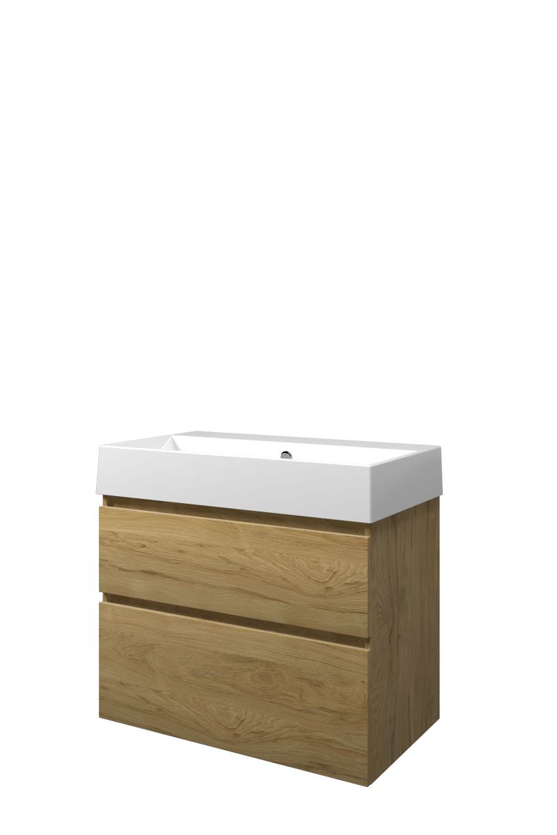 Proline set porselein Loft wast. z. krgt. en onderk. a-sym. 1815522 Ideal oak/Glans wit H700xB800xD460
