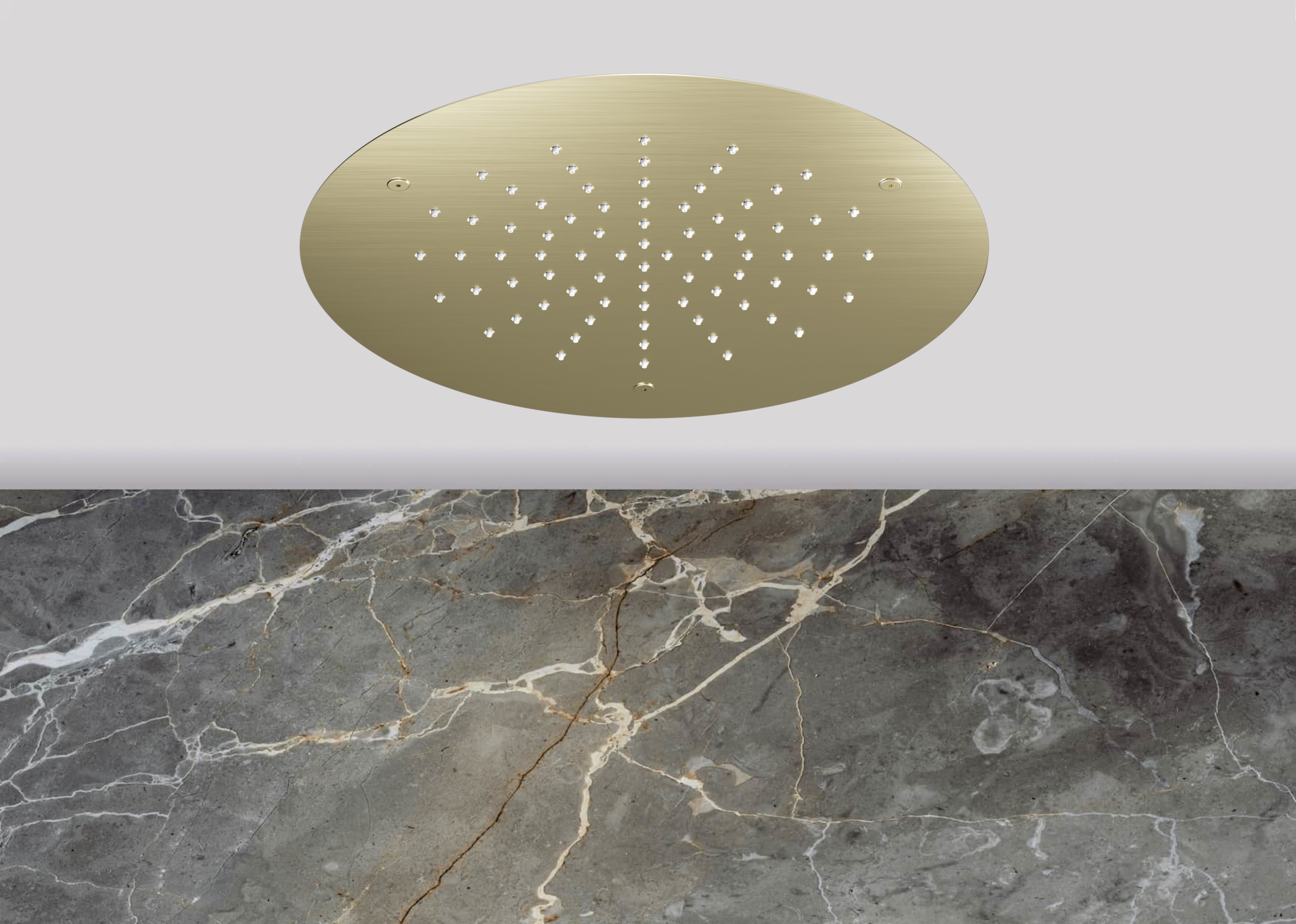 Lagoo Nesso Hoofddouche Showerlicious 300 N8220PG Brushed Champagne PVD