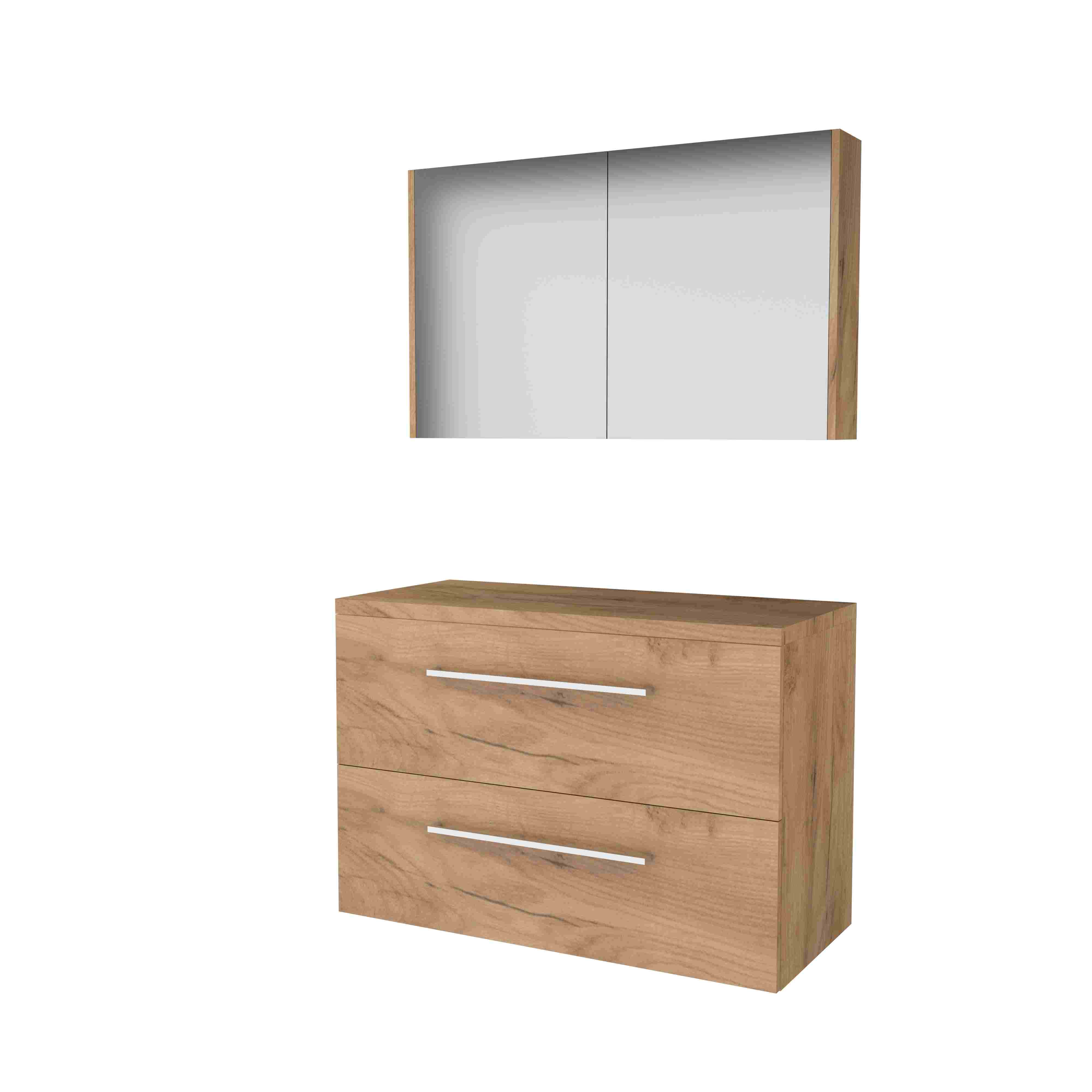 Basic Comfort 46 onderk. m. gr. incl. 2 la + afdekplaat incl. sp.kast B1000xD460 Whisky Oak / 1813646