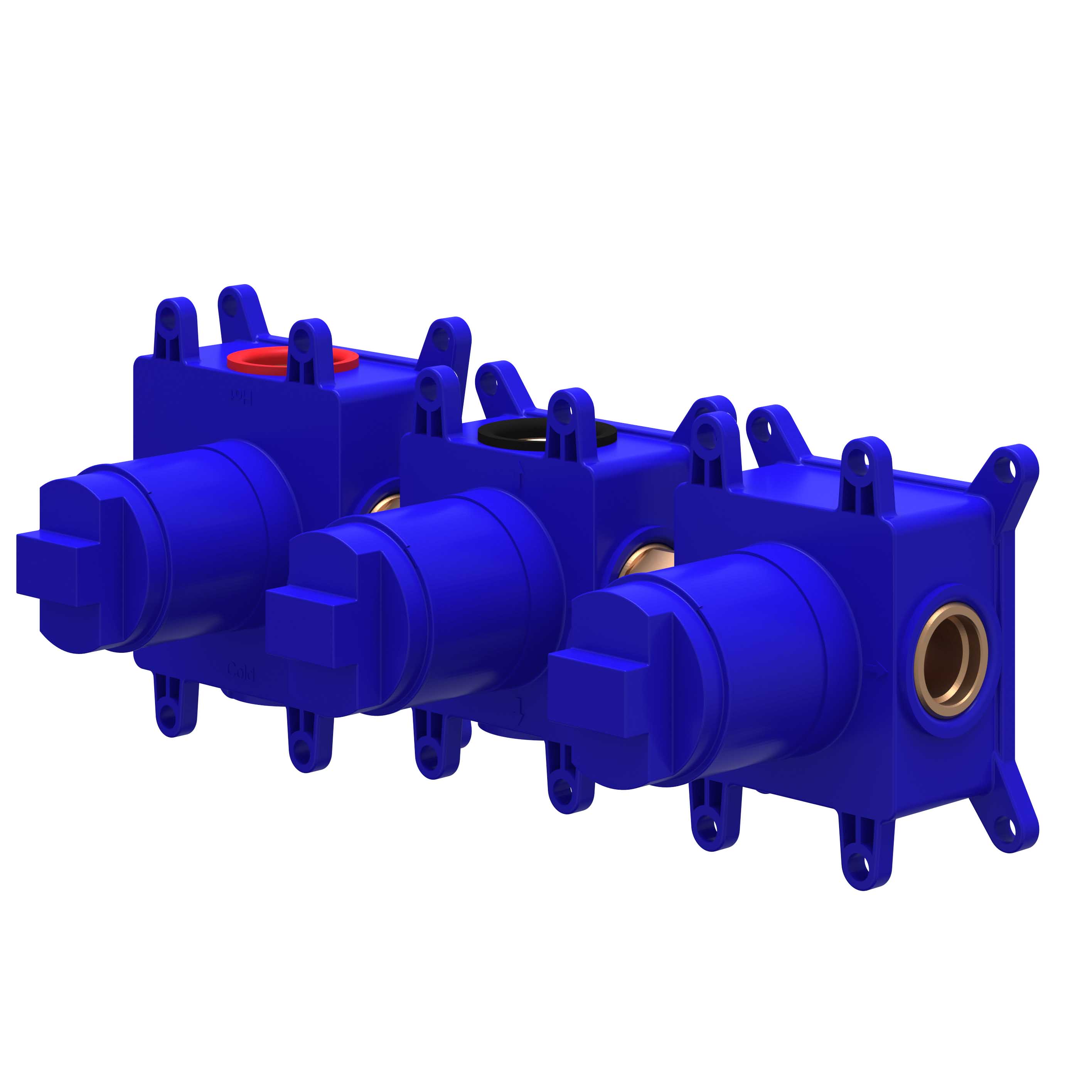 IVY Inbouwbox t.b.v. inbouw thermostaat m/2 stopkranen symmetry 6299010 Donker blauw