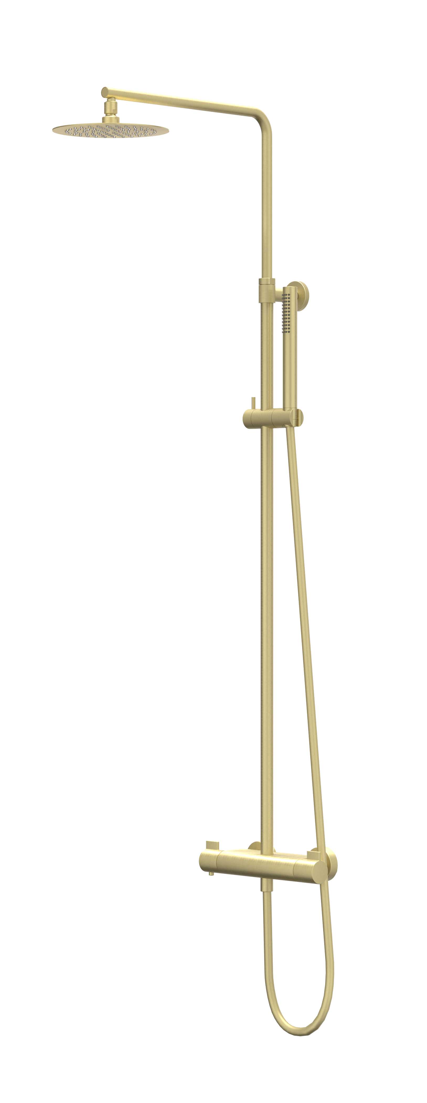 IVY Pact Doucheset opbouw set R30cm sl en staafmodel CSP1MPAC gebr. mat goud PVD