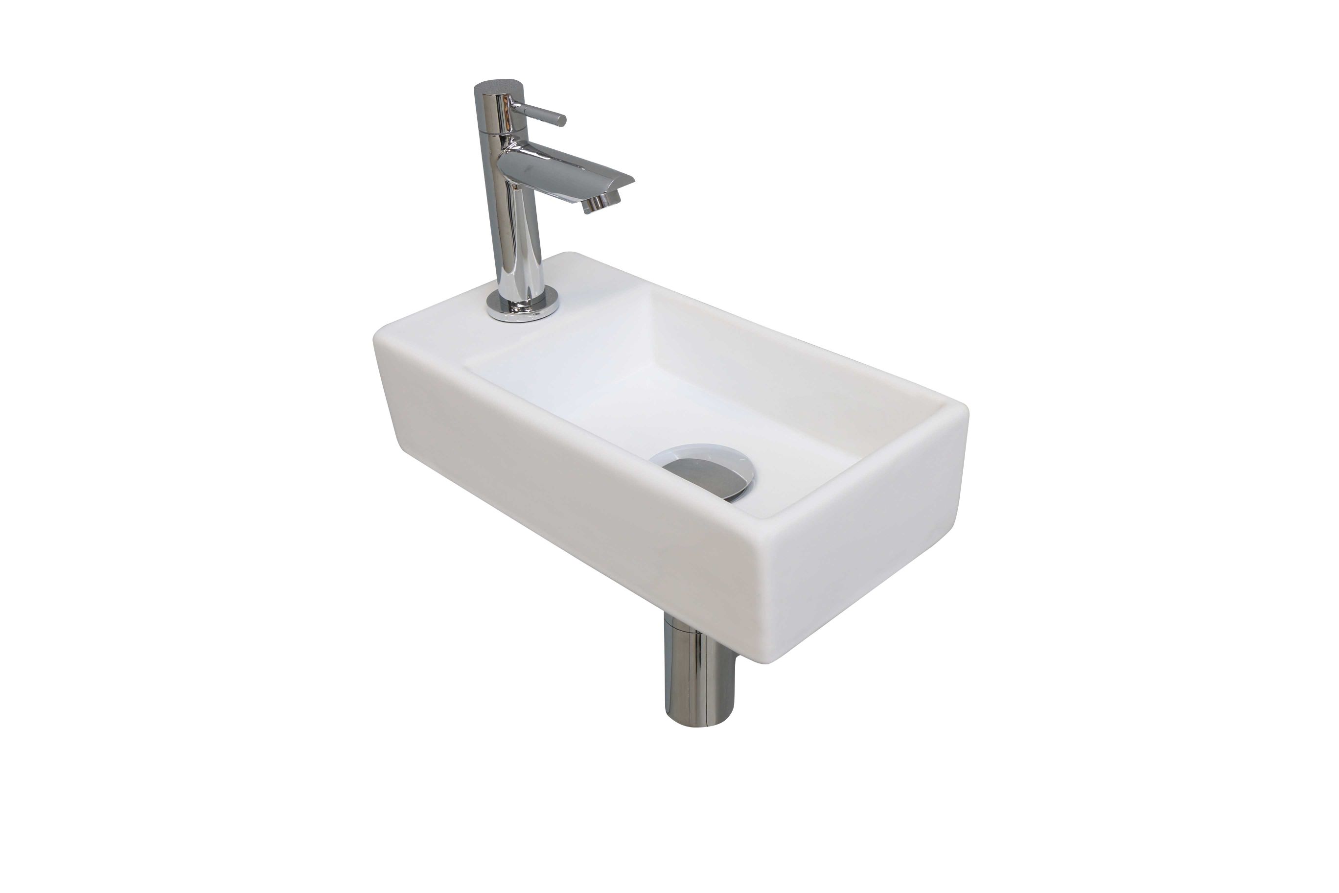 INK Versus Fonteinpack Porselein links 1805301 Mat wit/chroom H90xB360xD180