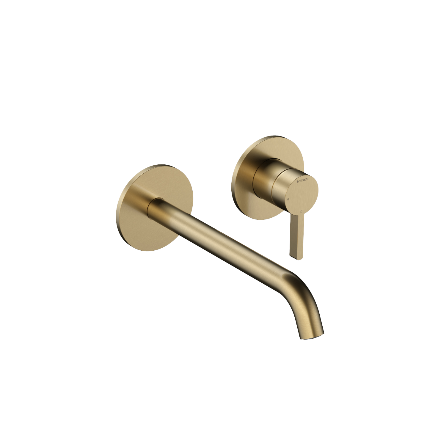 Hotbath Ace afbouwdeel t.b.v. inbouw wastafelmengkraan m. 20cm uitloop AC105EXTBBP Geborsteld messing PVD