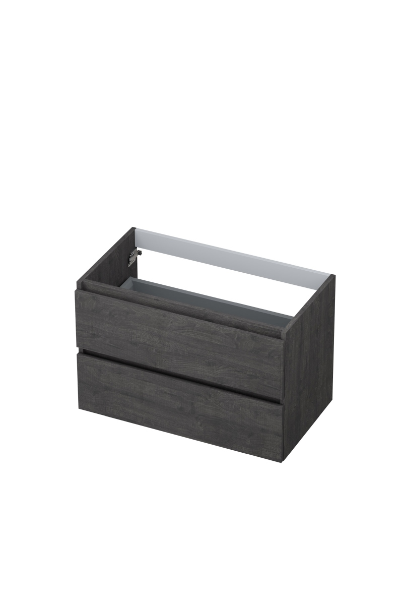 INK onderkast 2 laden gr.loos m. houten keerlijst 1257126 Oergrijs H520xB800xD450