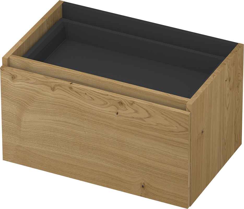 INK Fineer onderkast 1L m. binnenla gr.loos houten keerlijst fineer z. uitsparing 1221310Z Natur H400xB700xD450