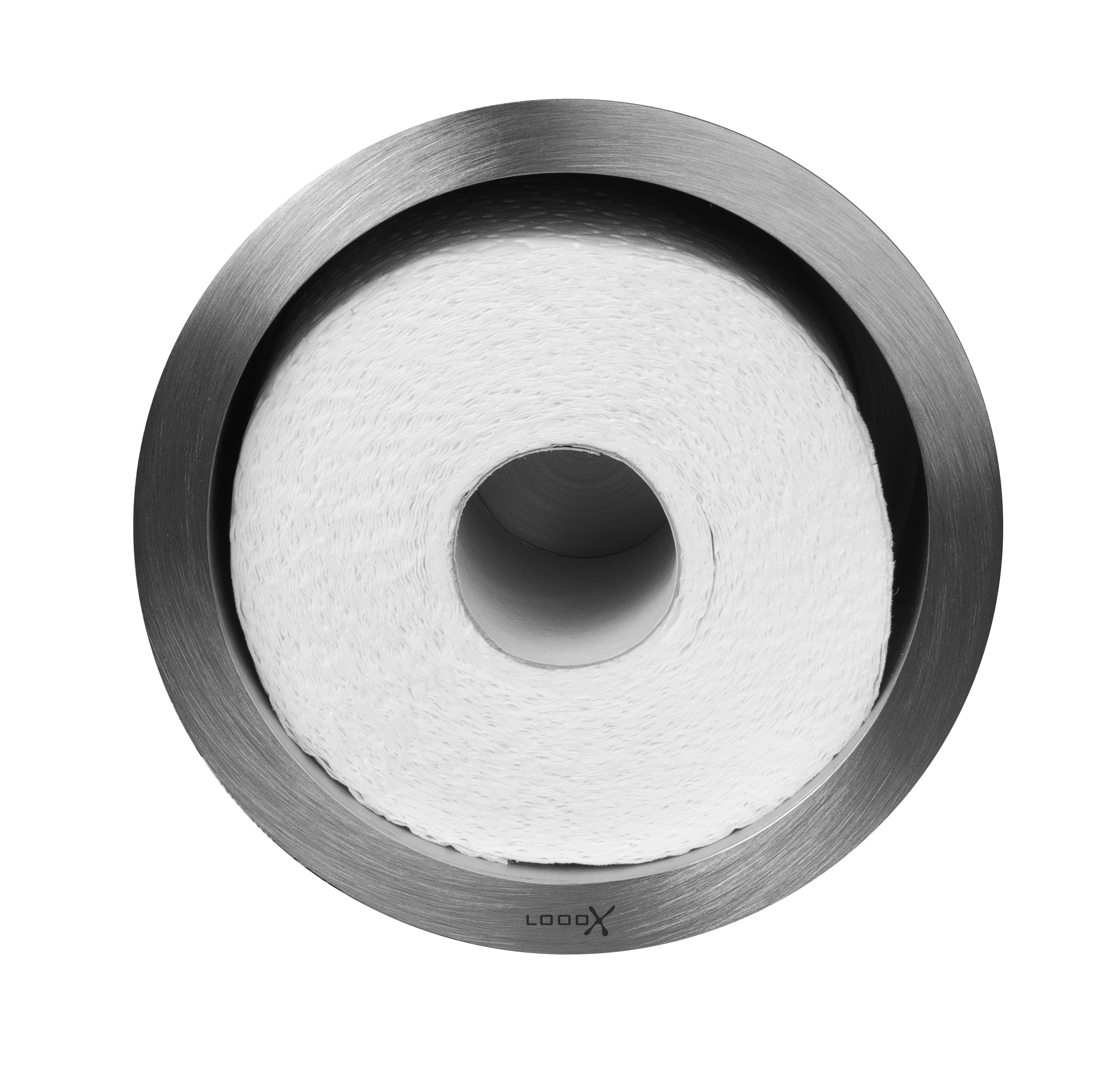 LoooX Closed Reserverolhouder rond voor 1 rol CL3 RVS