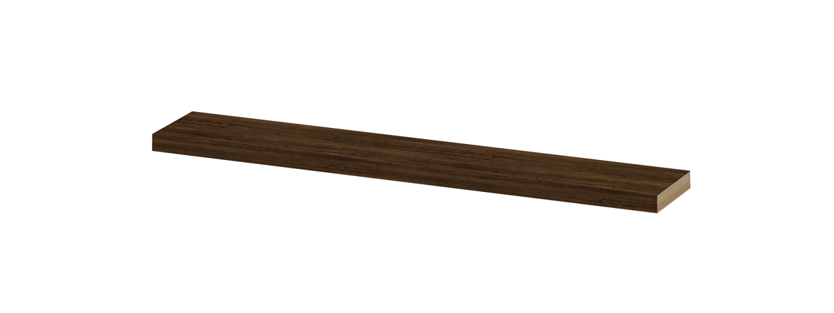 INK wandplank in dekor dikte 35mm voorzijde afgekant tbv nis 1258715 Koper eiken H35xB1200xD200