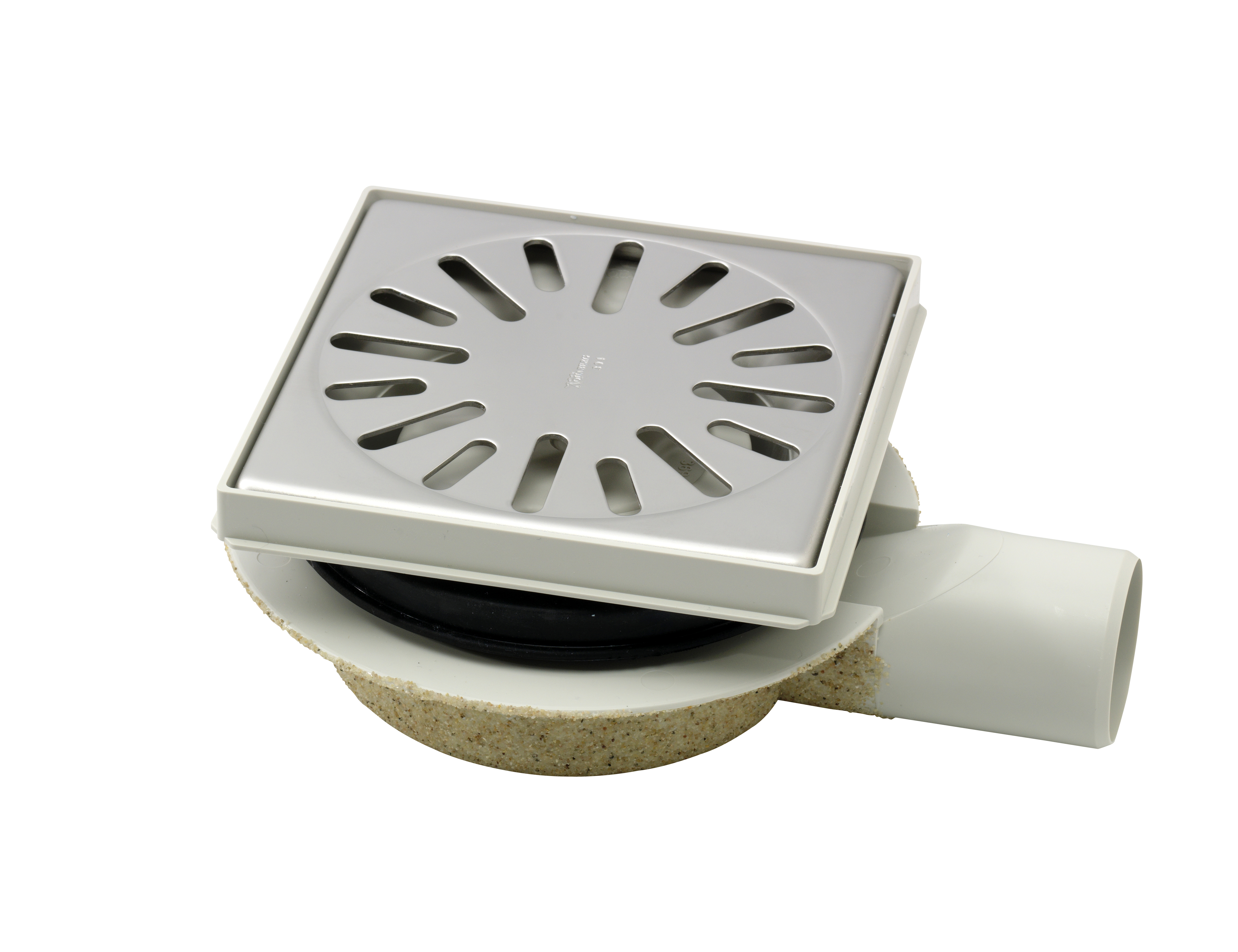 Aquaberg ABS put m/RVS rooster zij-uitlaat verstelbaar vert-hor 4016146A bezand rvs