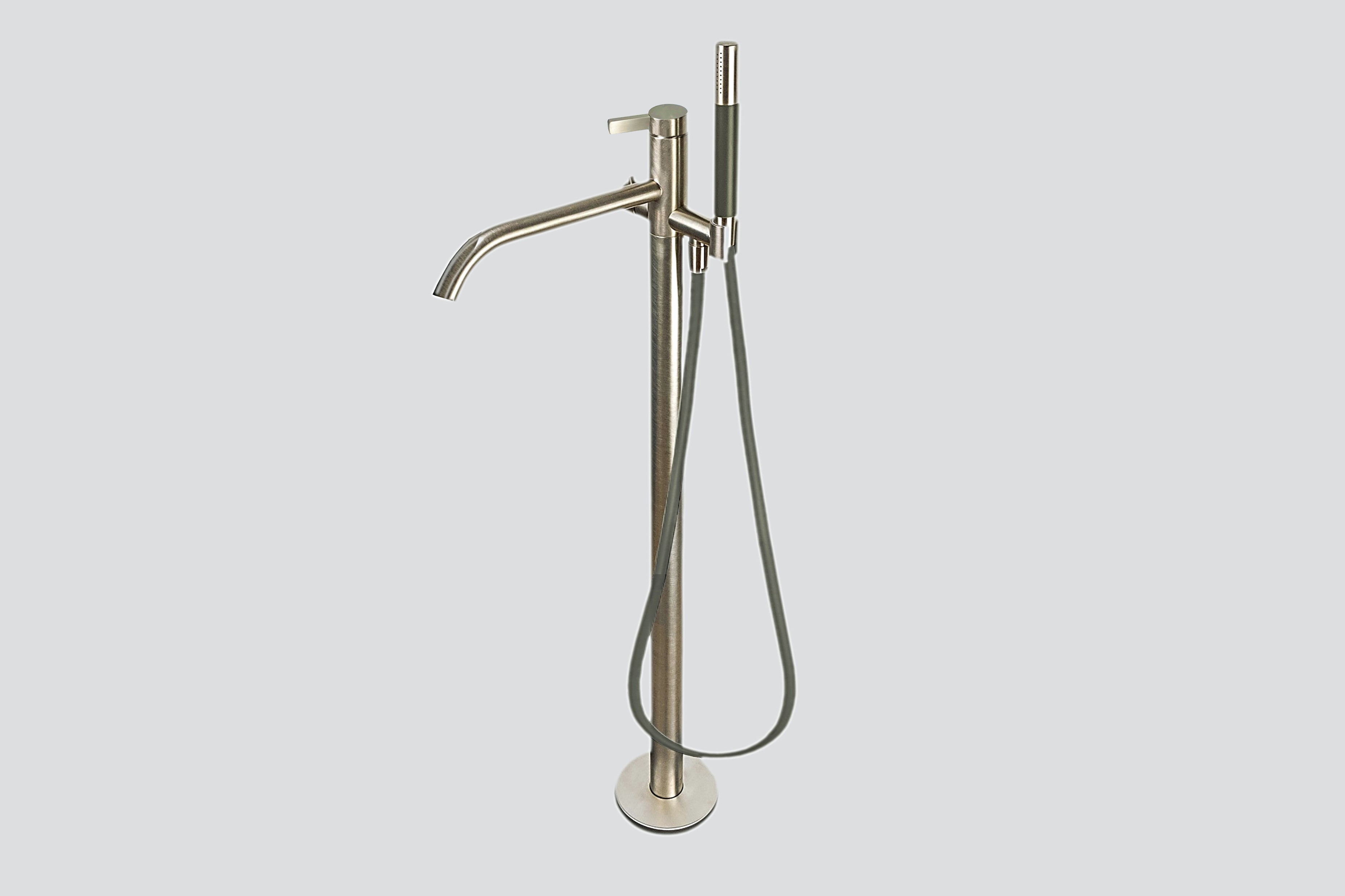Lagoo Como Vrijstaande badmengkraan afbouwdeel m. mixer en handdouche staaf CM3204BN Brushed Nickel