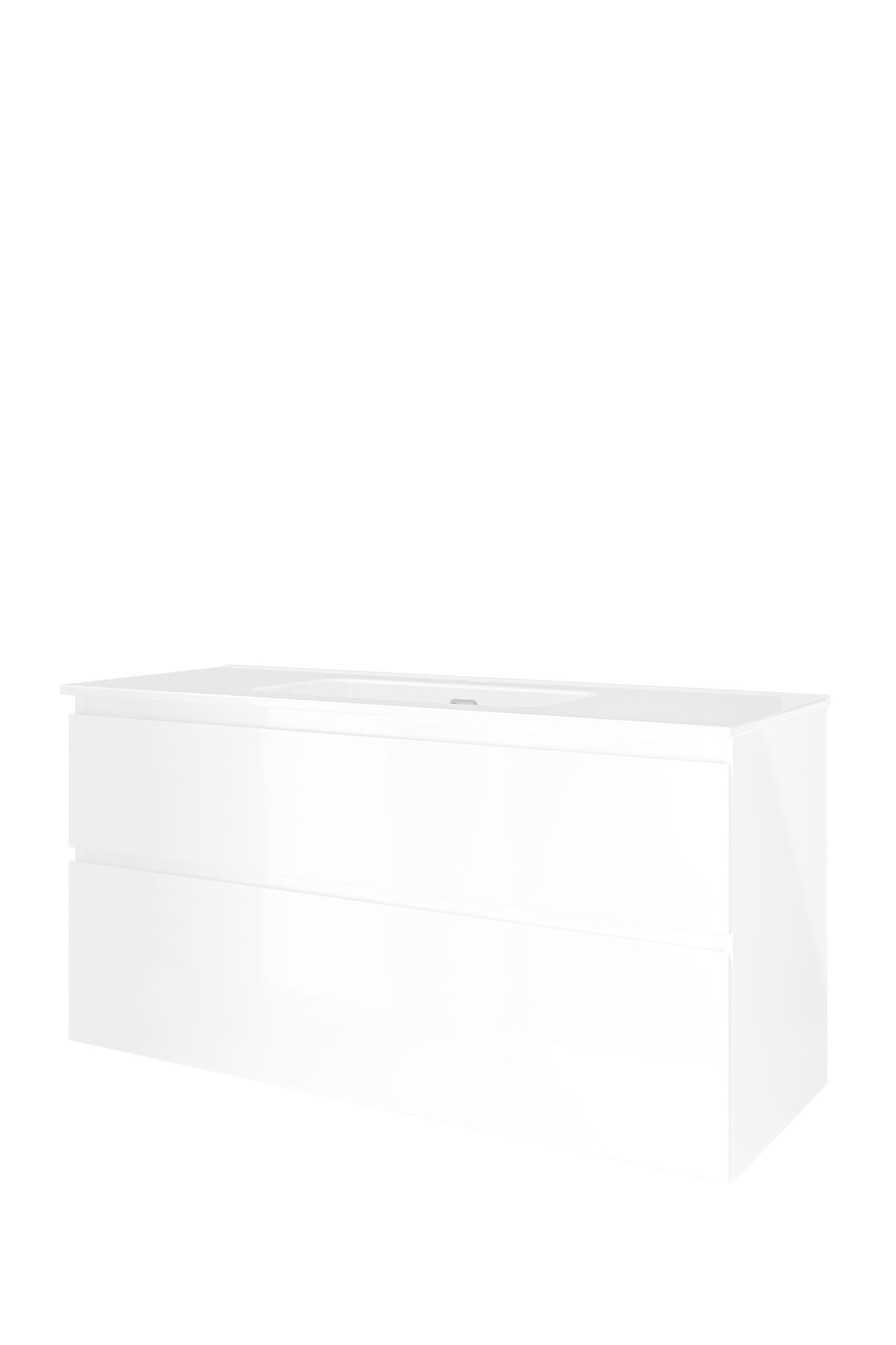 Proline enkel set porselein Elegant wast. enkel met 1 krgt. en onderk. a-sym. 1817384 Glans wit/Glans wit H620xB1200xD460