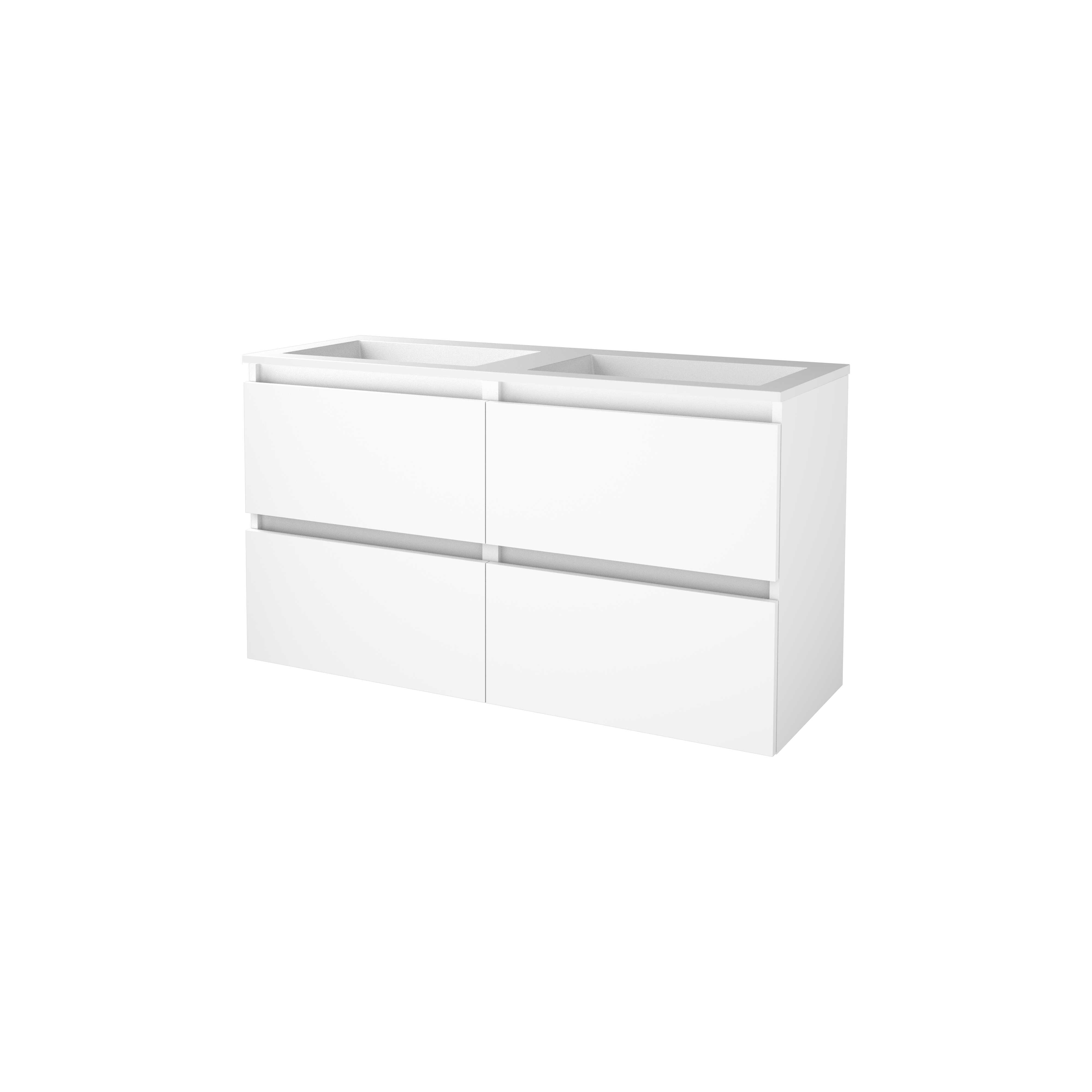 Basic Start 46 set 120x46cm greepl. 4 la Acryl wast. 0 krgt. S46GL120A0IW Ice White