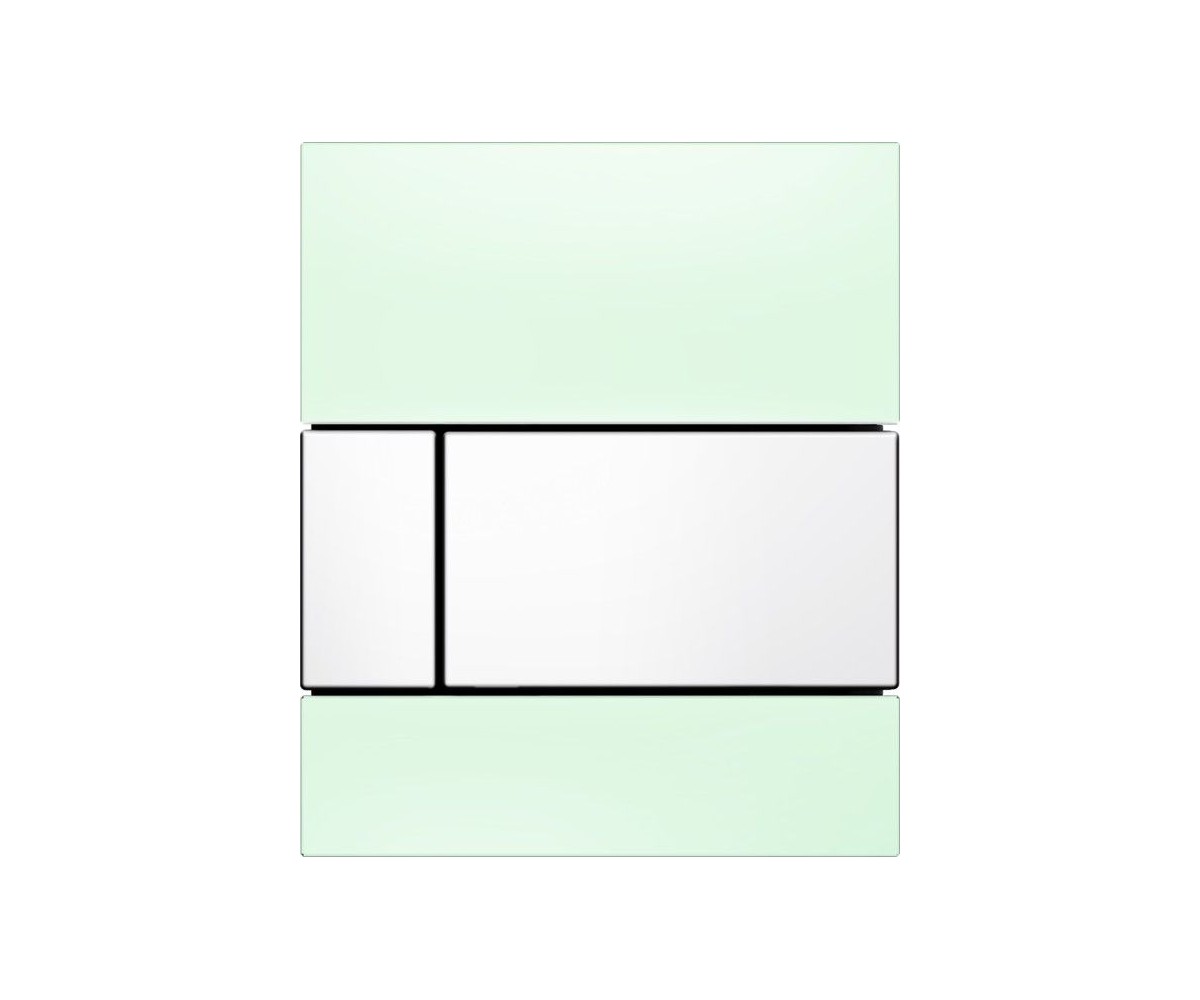 TECEsquare urinoir bedieningsplaat 9242803  -  Glas groen toets wit