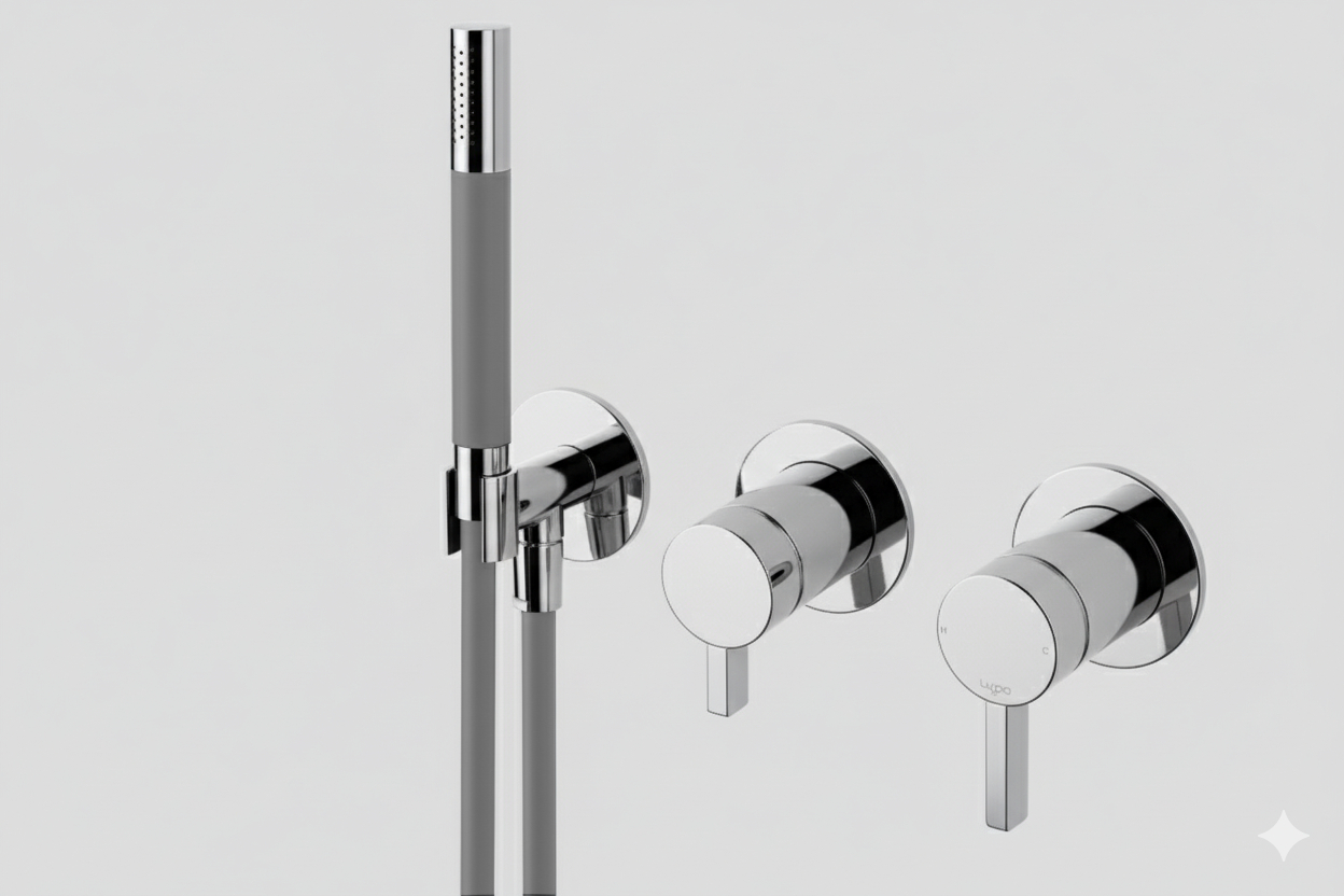 Lagoo Como Inbouw douche-/badmengkraan m. omstel afbouwdeel en handdouche CM3218CH Chrome