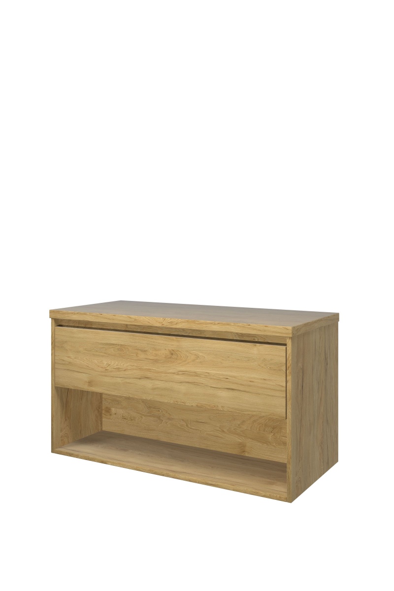 Proline set Top afdekplaat en onderk. met schap 1817222 Ideal oak H552xB1000xD460