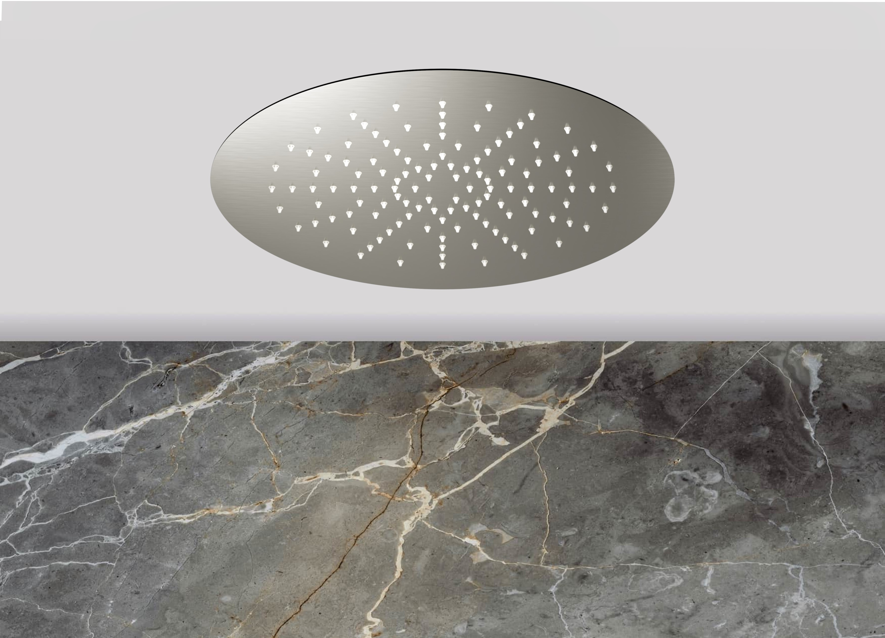 Lagoo Nesso Hoofddouche Easy Peasy 340 m. Easy Fix systeem N8200BN Brushed Nickel