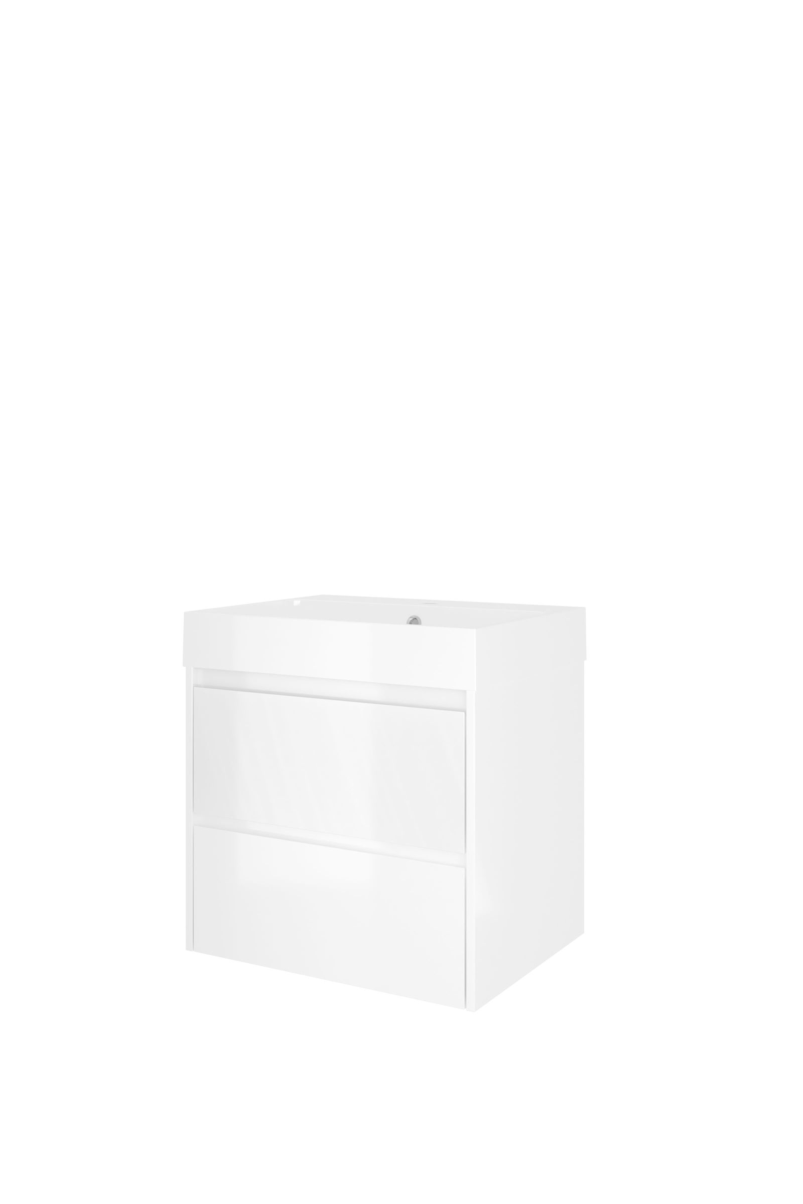 Proline set polystone Loft wast. met 1 krgt. en onderk. sym. 1816814 Glans wit/Glans wit H620xB600xD460