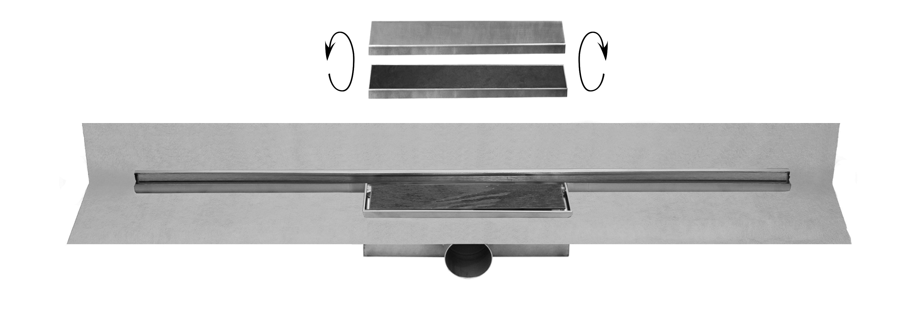 Easy Drain M-Line 120 cm complete set waterslot 50 M-Line-1200-50