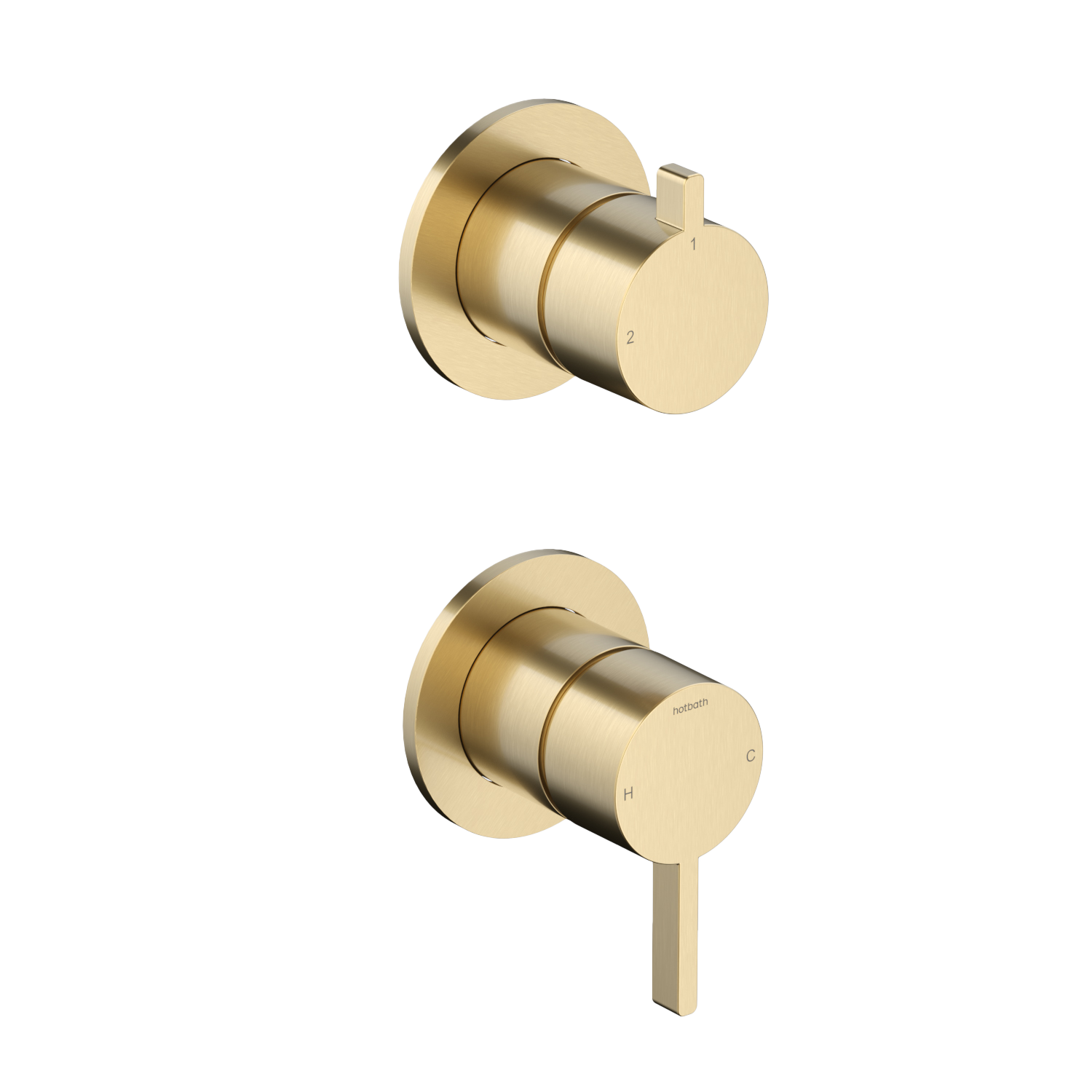 Hotbath Ace afbouwdeel mengkraan m. 2-weg omstel AC129EXTBBP Geborsteld messing PVD