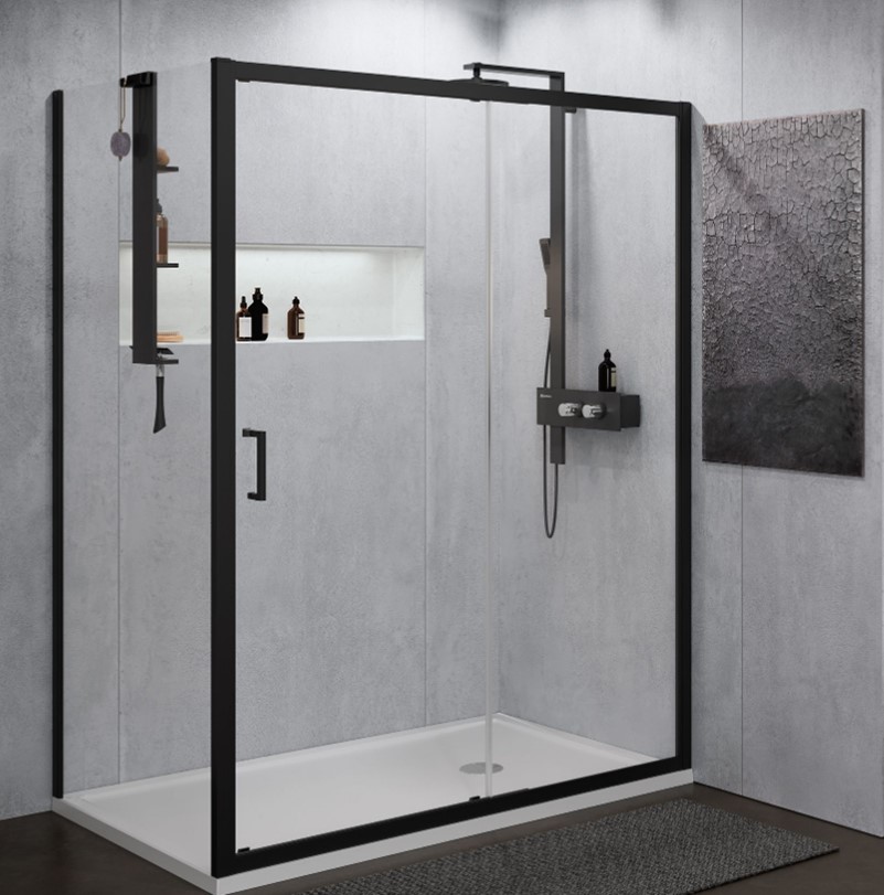 Novellini Zephyros 2.0 2p 116 verst. 116-122cm helder glas wit mat ZEP22P1161U