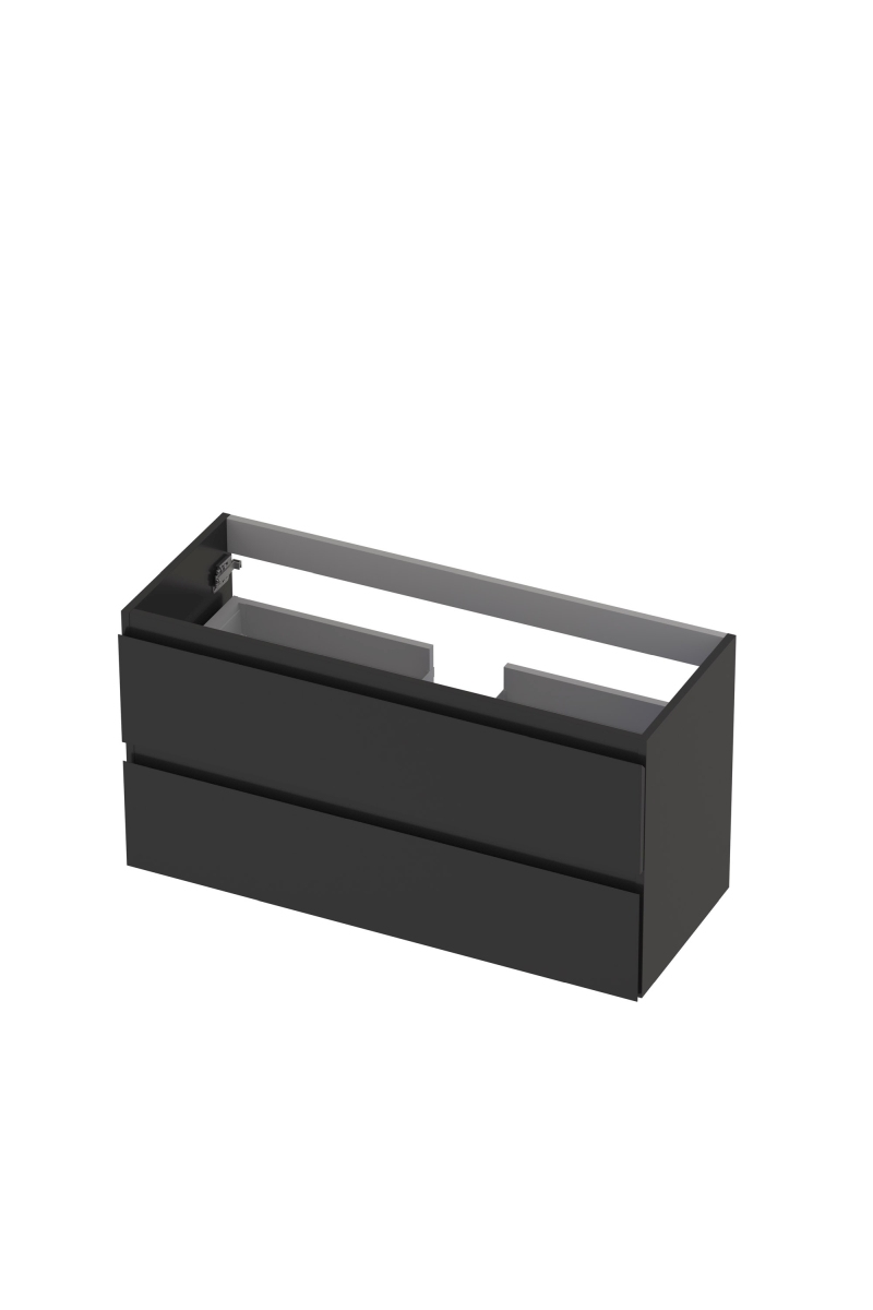 INK onderk. 2 laden greepl. gelakt 1241023 Hglans antraciet H520xB1000xD400