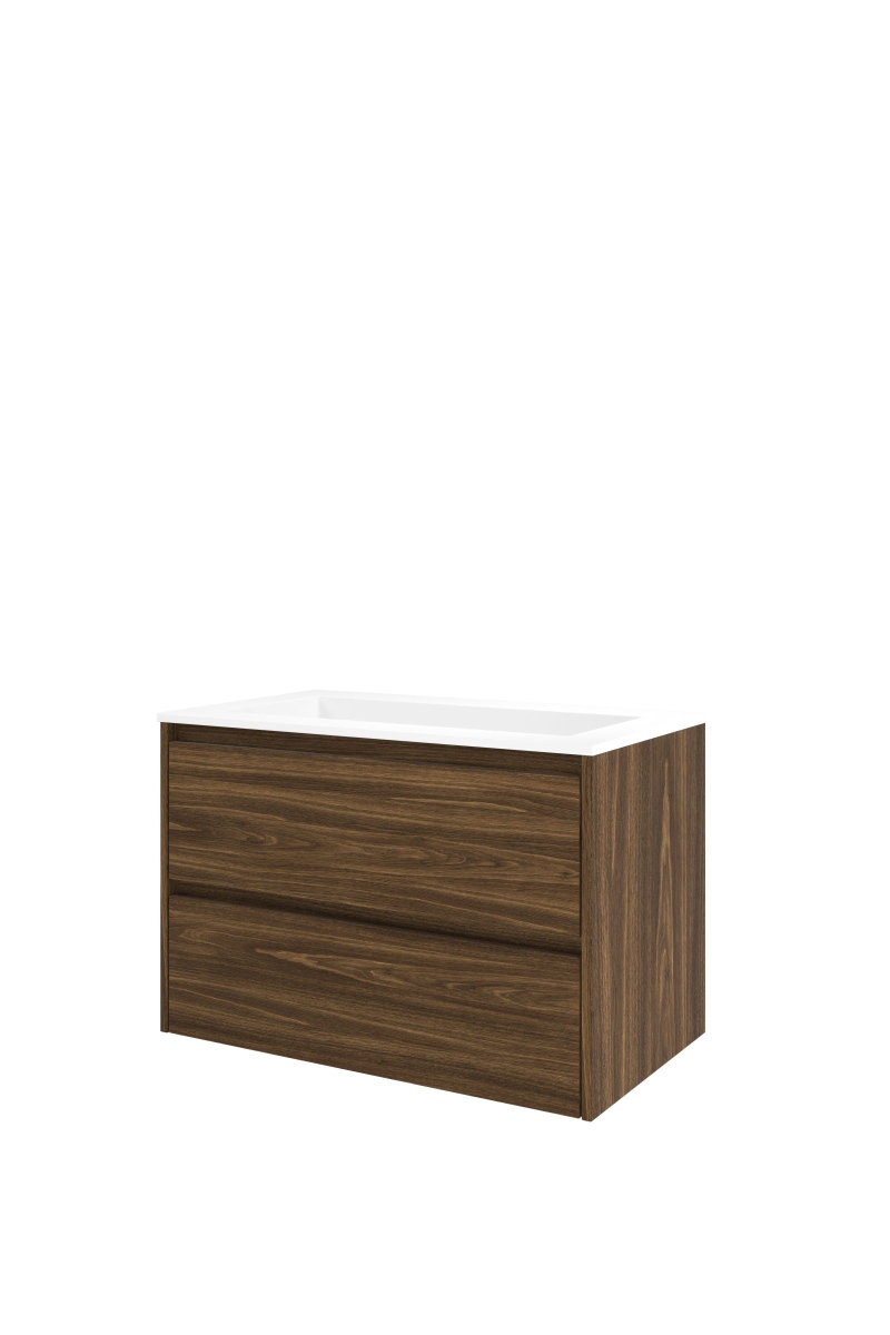 Proline set polystone Elegant wast. z. krgt. en onderk. sym. 1816163 Cabana oak/Mat wit H540xB800xD460