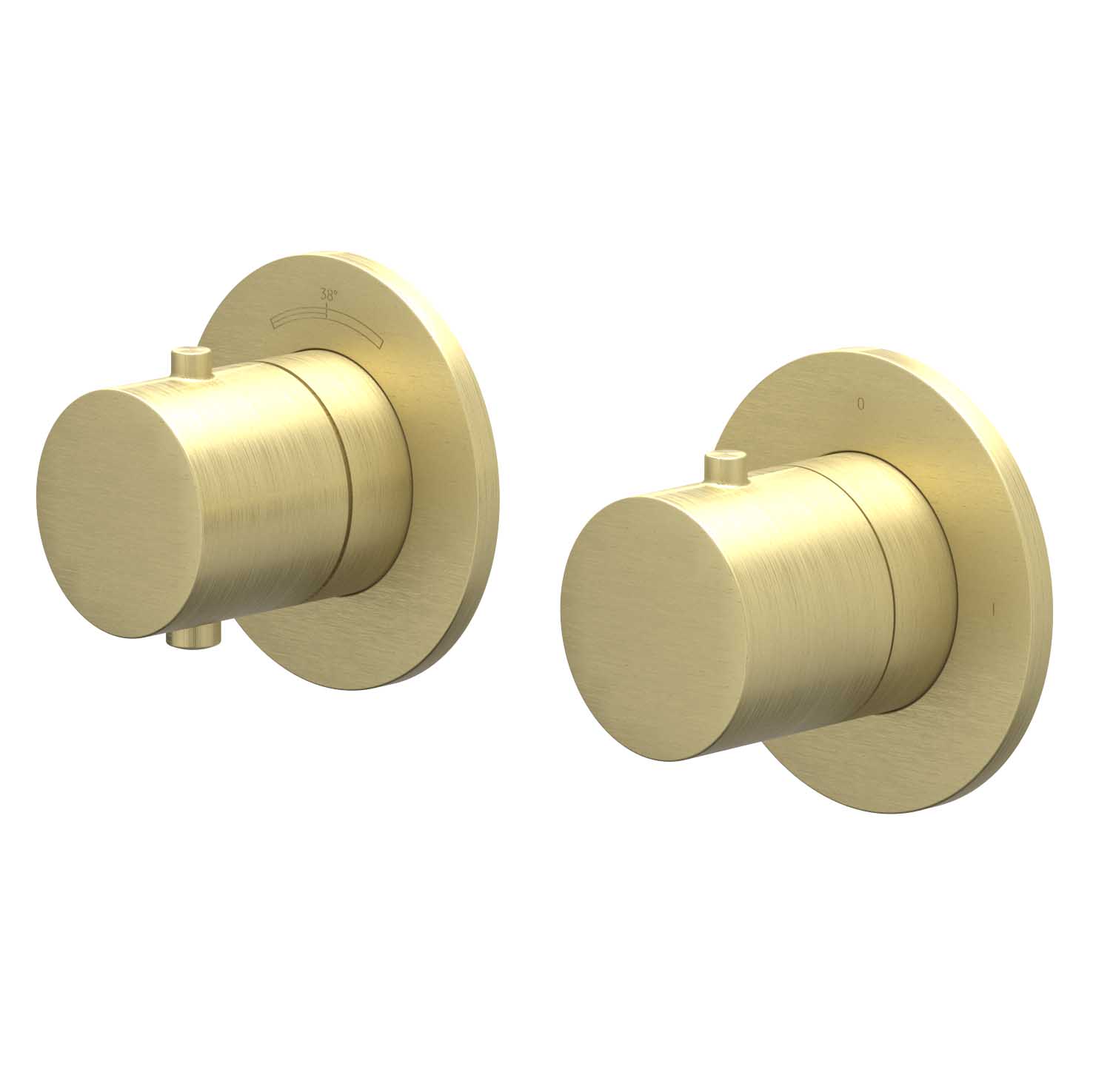 IVY Bond Afbouw inbouwtherm. m/2-weg stop-omstel symmetry 6201364 gebr. mat goud PVD