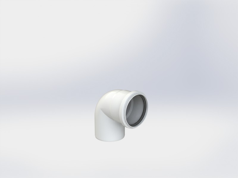 PPs bocht wit 90 gr. x diam. 080 BKJHAB601 Gastech Safe ( 6.p.ds)