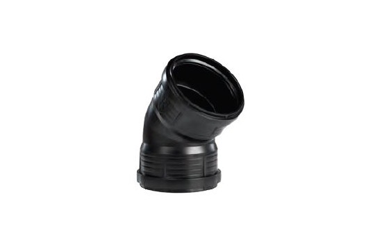 PP Master bocht 110 45gr mof/mof zwart 3496102499