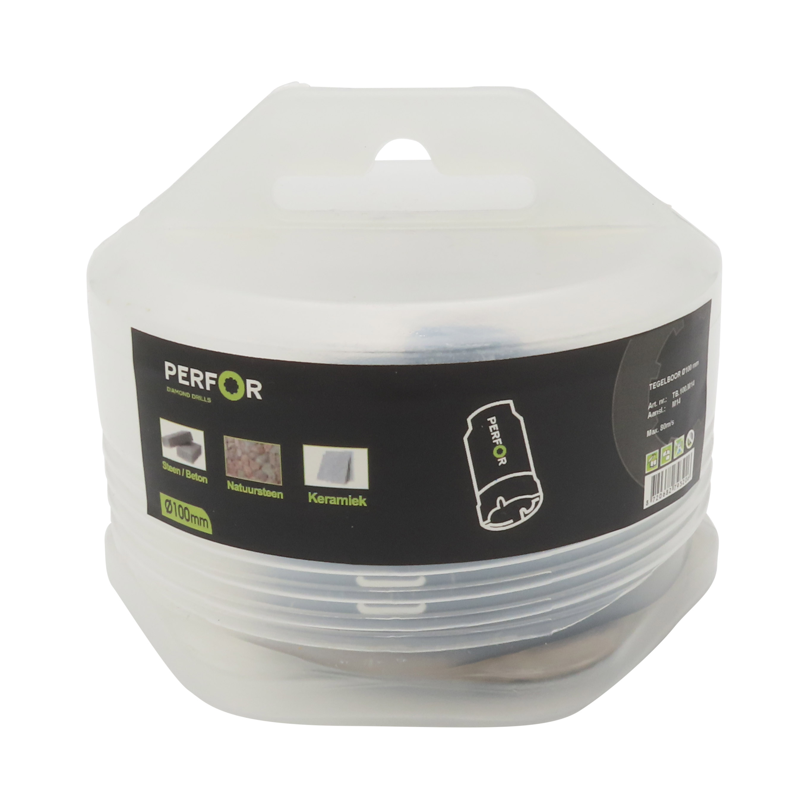 Tegelboor 100mm M14 aansluiting TB.100.M14