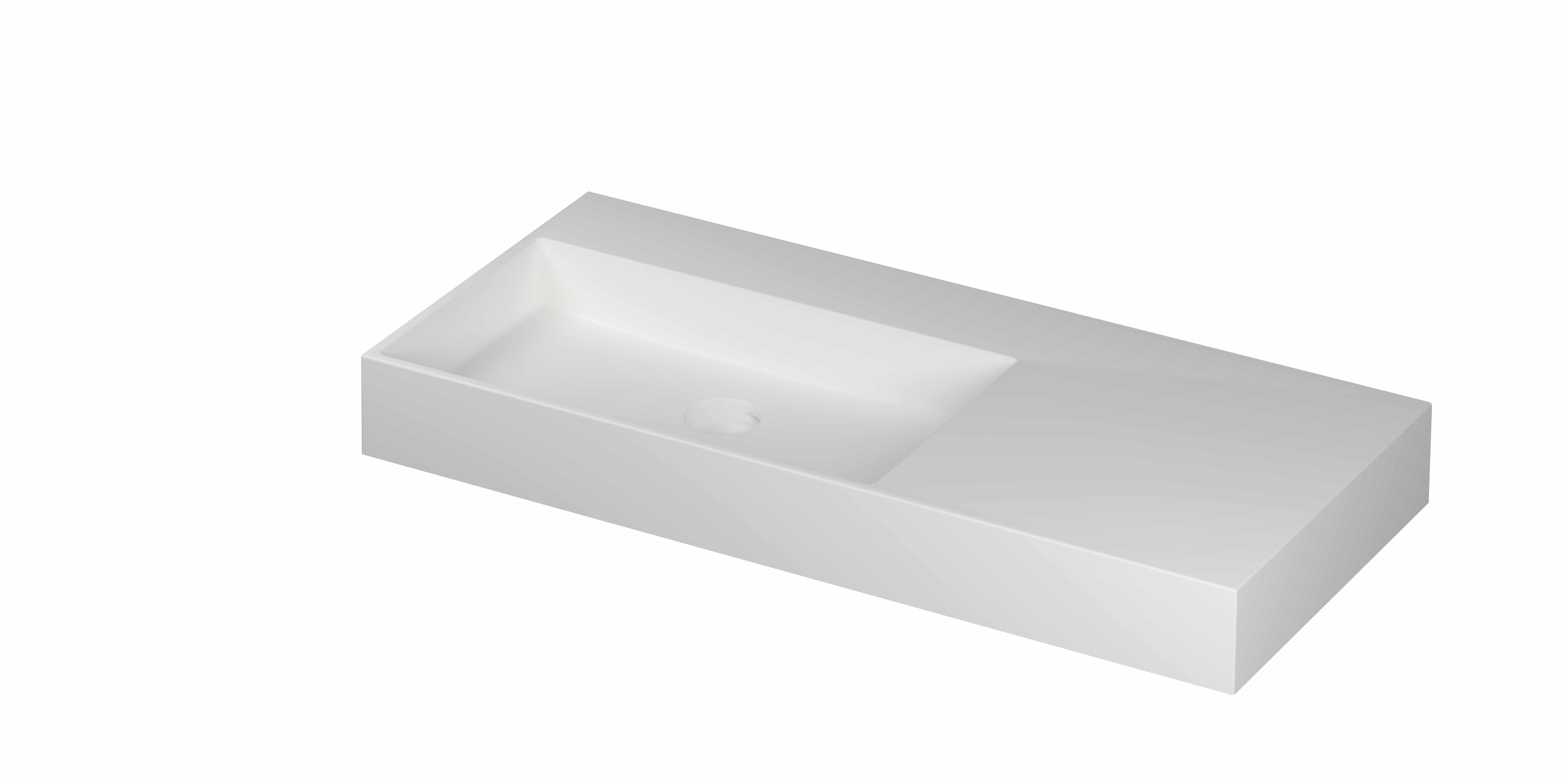 INK United wast. porselein links z. krgt. incl. keram. click plug en verb. overl. syst. 0206402 Mat wit 1000x450x110