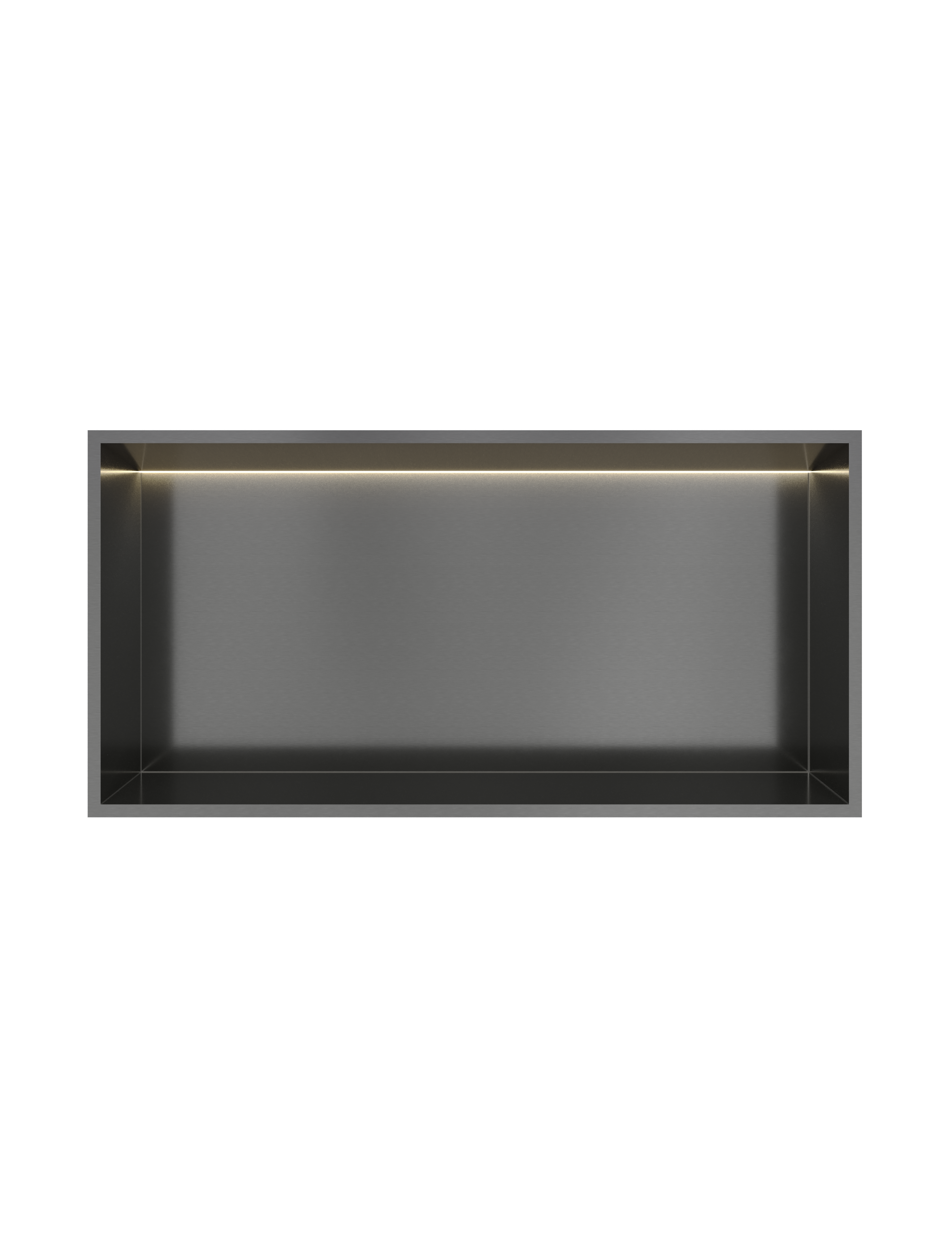 Hotbath More inbouwbox of inbouwnis 30x60x10cm with LED IP44 BOX060LBGP Geborsteld gunmetal PVD