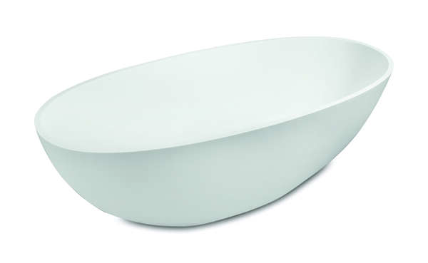 Luca Vrijstaand bad comfortstone met overloop 160x76x59h 78kg LUCO2160M Mat wit