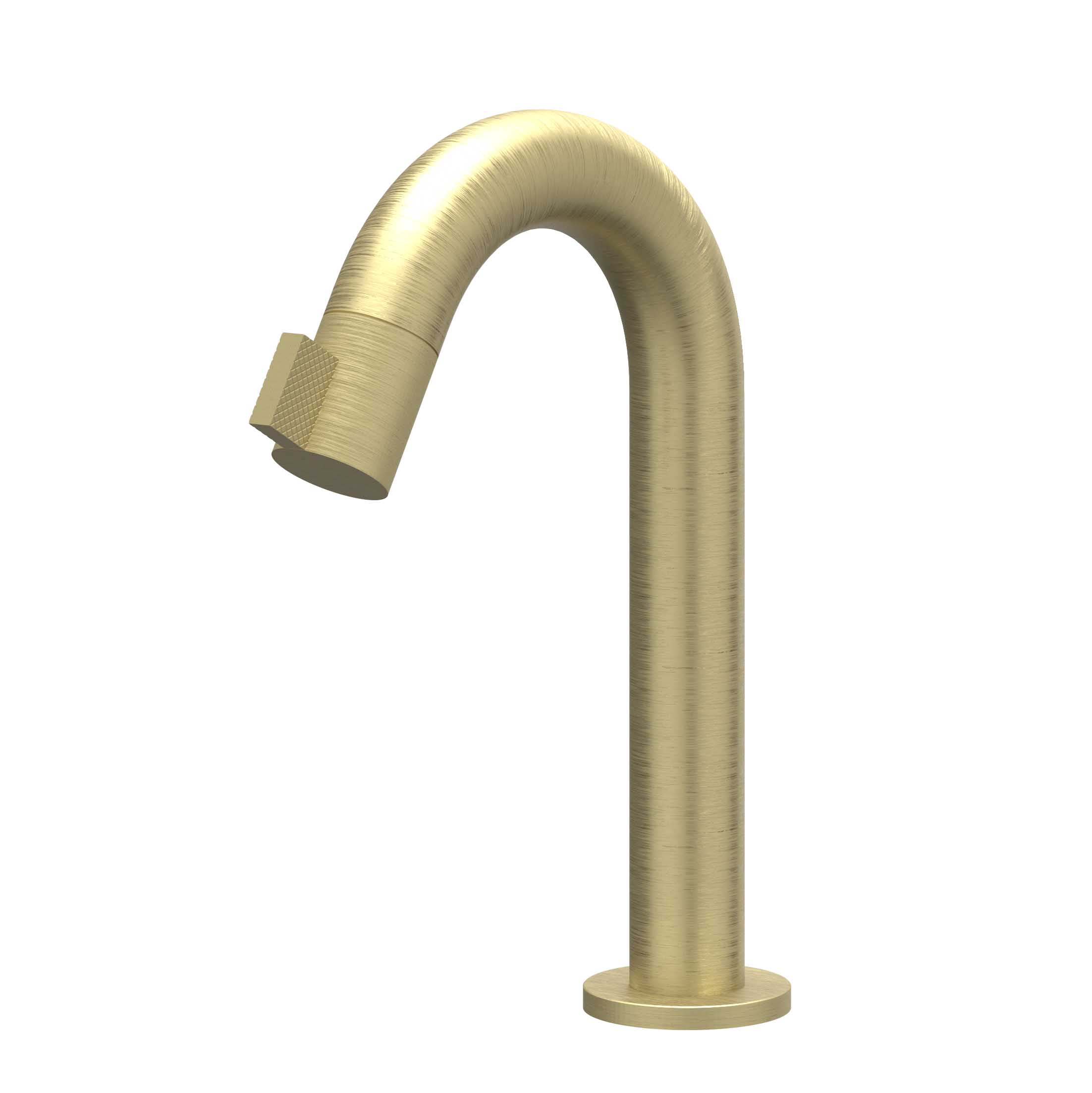 IVY Tribe Fonteinkraan gebogen staand model S 6401072 RVS316 gebr. mat goud PVD