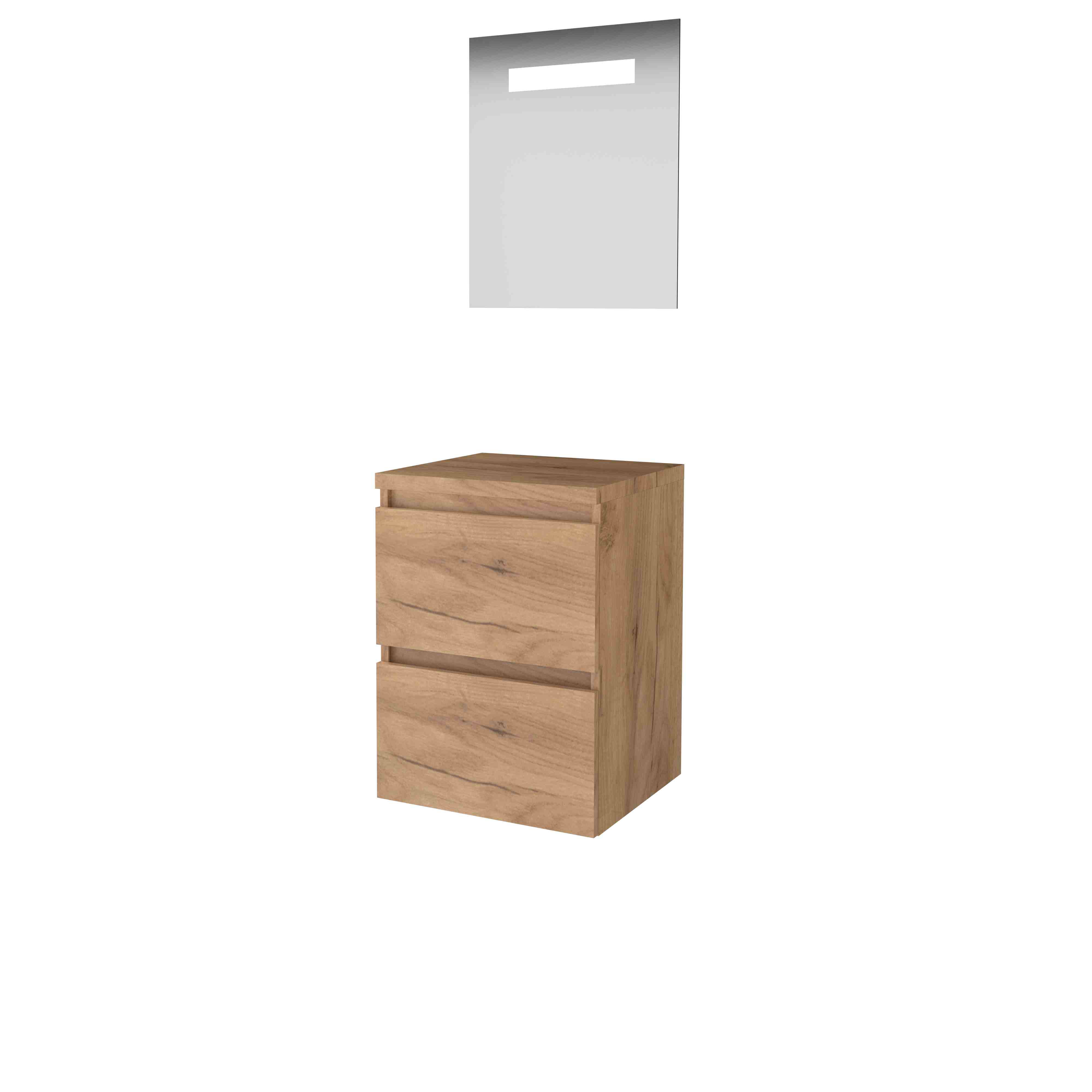 Basic Econom. 46 onderk. GL incl. 2 la + afdekplaat incl. spg. m. geint. Led B500xD460 Whisky Oak / 1813457