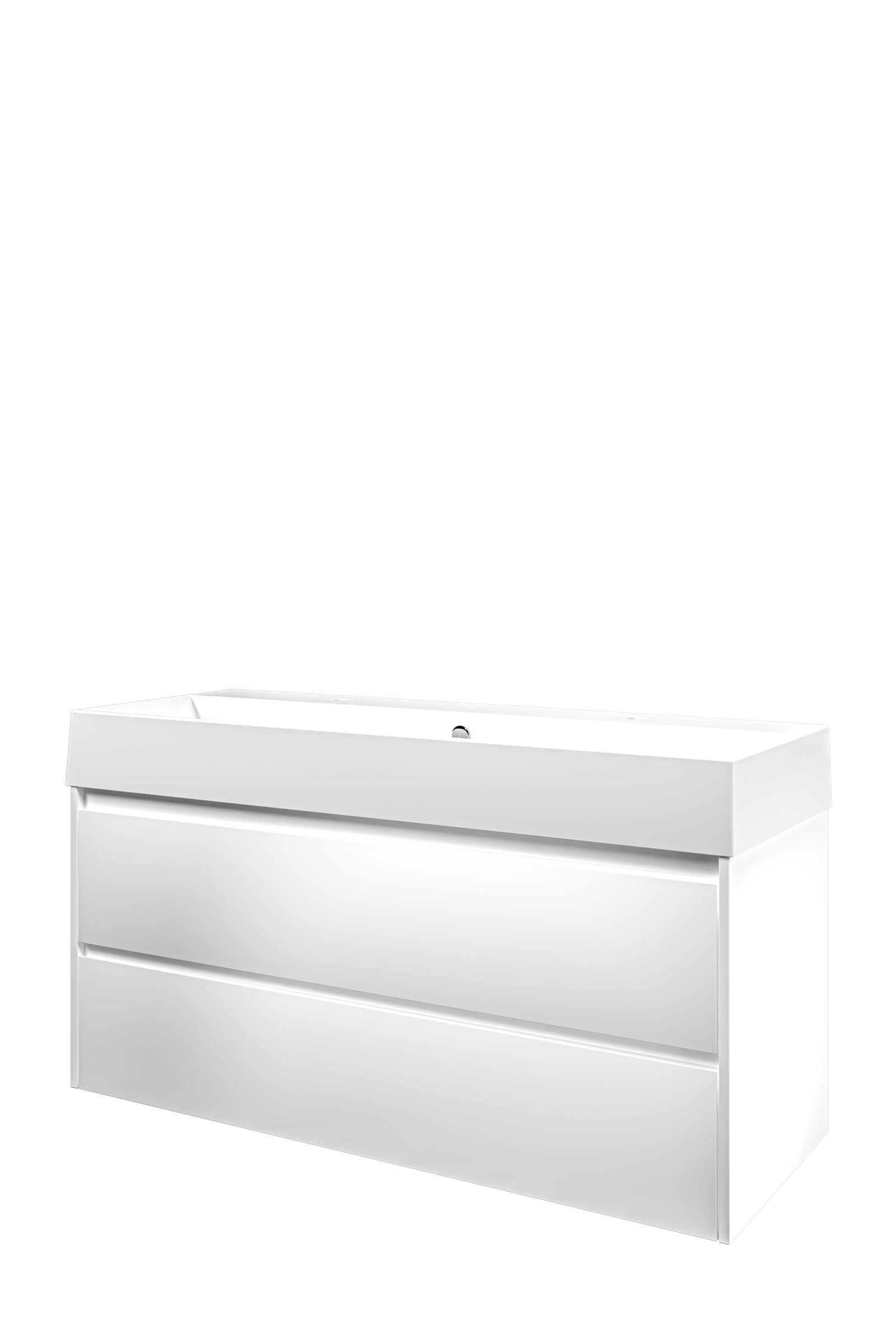 Proline set porselein Loft wast. met 2 krgt. en onderk. sym. 1815495 Mat wit/Glans wit H620xB1200xD460