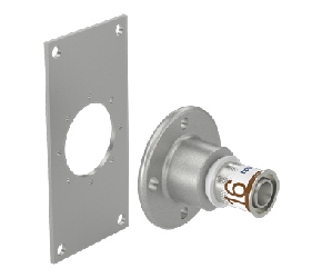 Uponor S-Press Plus pers muurplaat wanddoorvoer recht 16mm x 1/2  (1070652) (1)