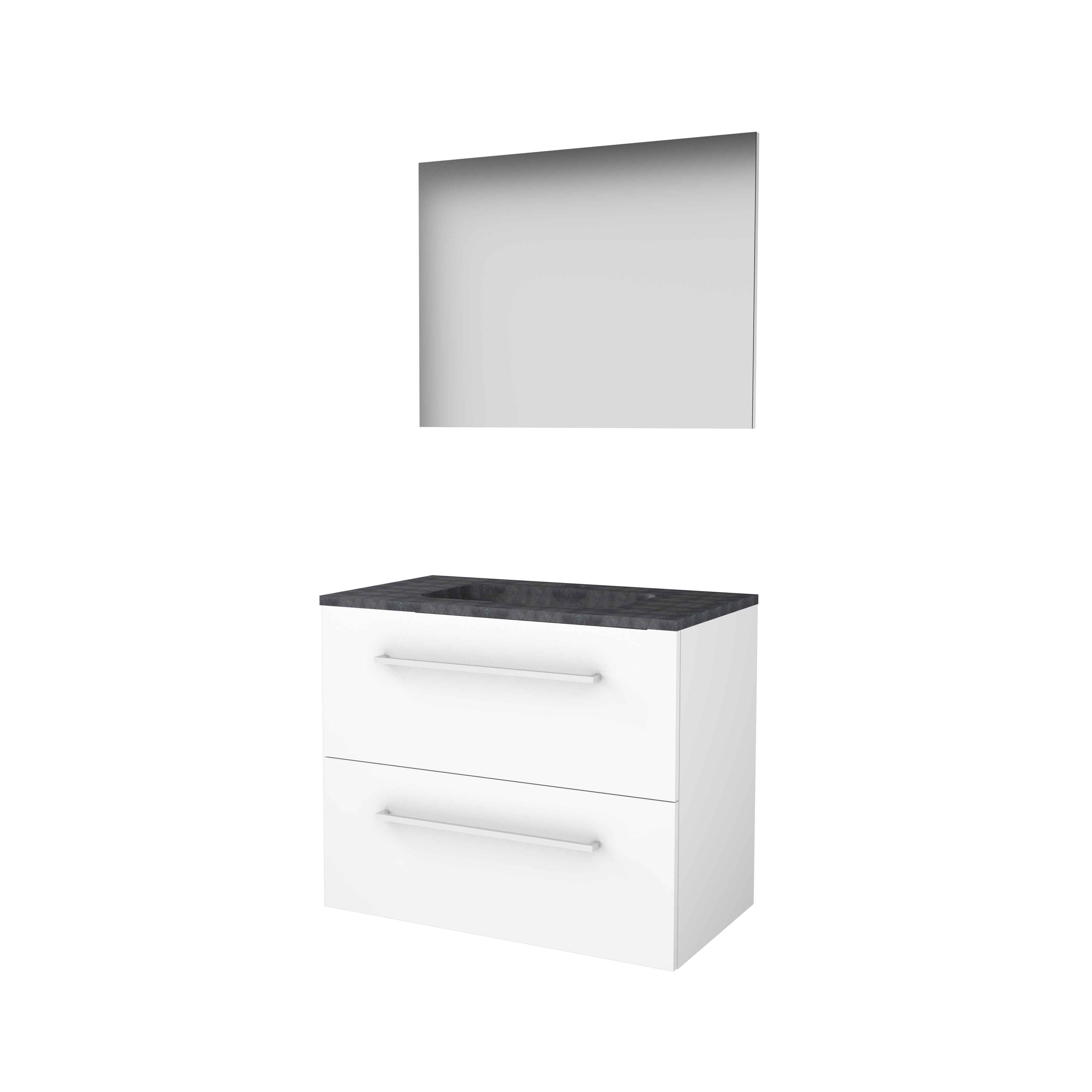 Basic Basic 46 onderk. m. gr. incl. 2 la + hardst. wast. incl. 1 krgt. incl. spg. op plaat B800xD460 Ice White / 1813249