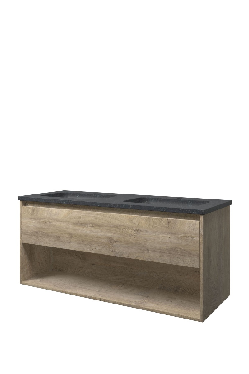 Proline set hardsteen Elegant wast. met 2 krgt. en onderk. met schap 1815671 Raw oak/Blue stone H545xB1200xD460
