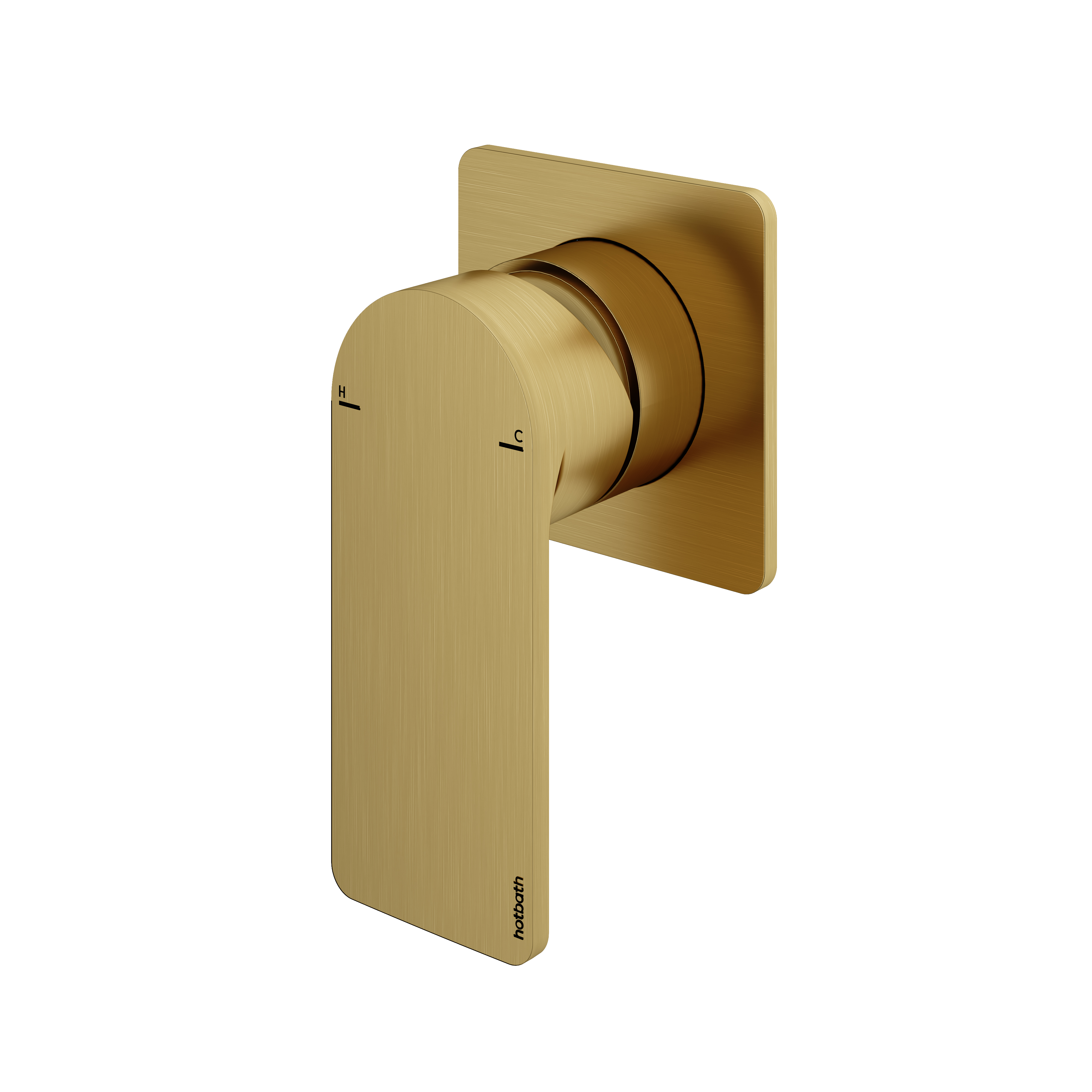 Hotbath Gal afbouwdeel douche mengkr. GL031EXTBBP Geborsteld Messing PVD